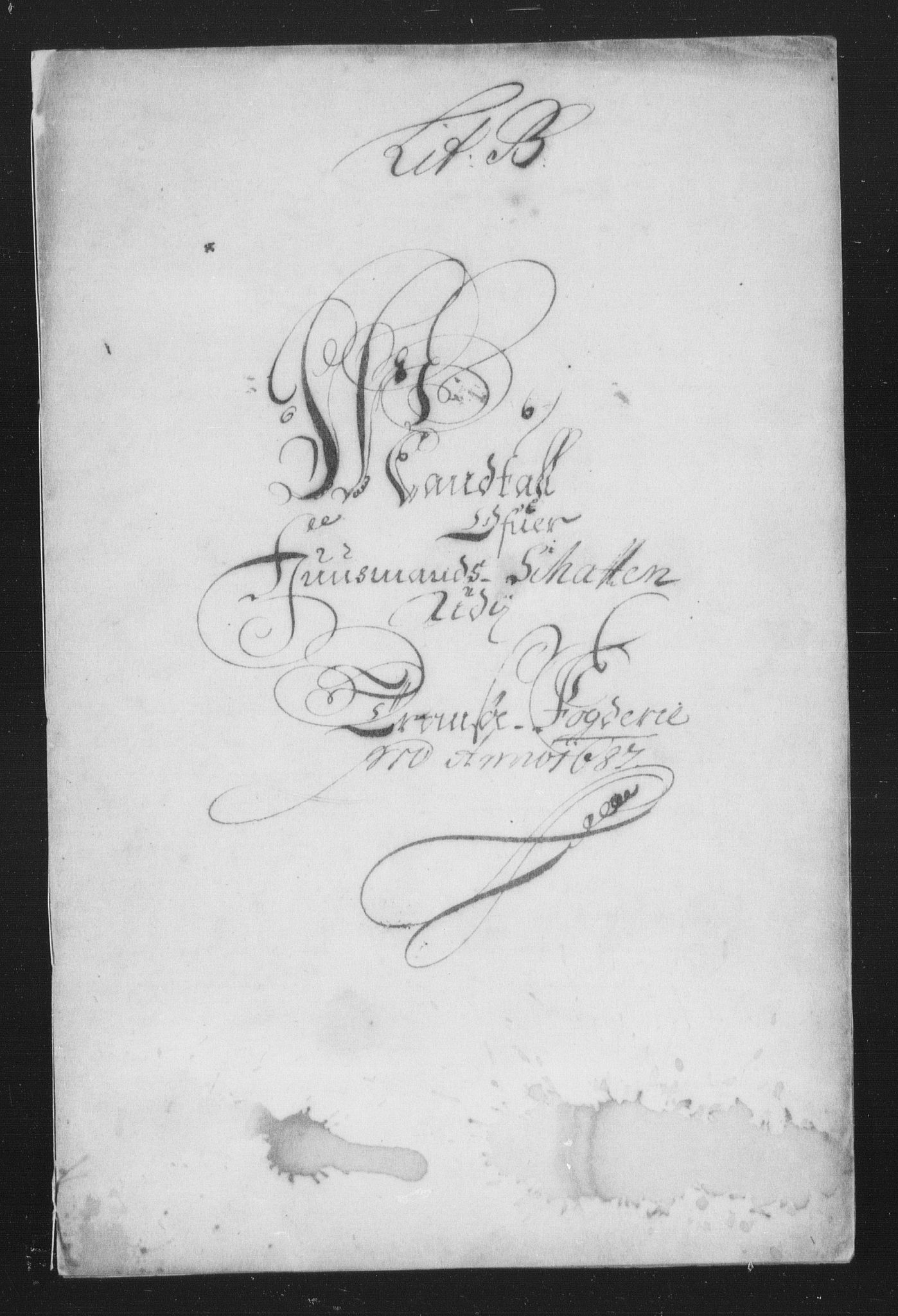 Rentekammeret inntil 1814, Reviderte regnskaper, Stiftamtstueregnskaper, Trondheim stiftamt og Nordland amt, RA/EA-6044/R/Rh/L0010: Nordland amt, 1687