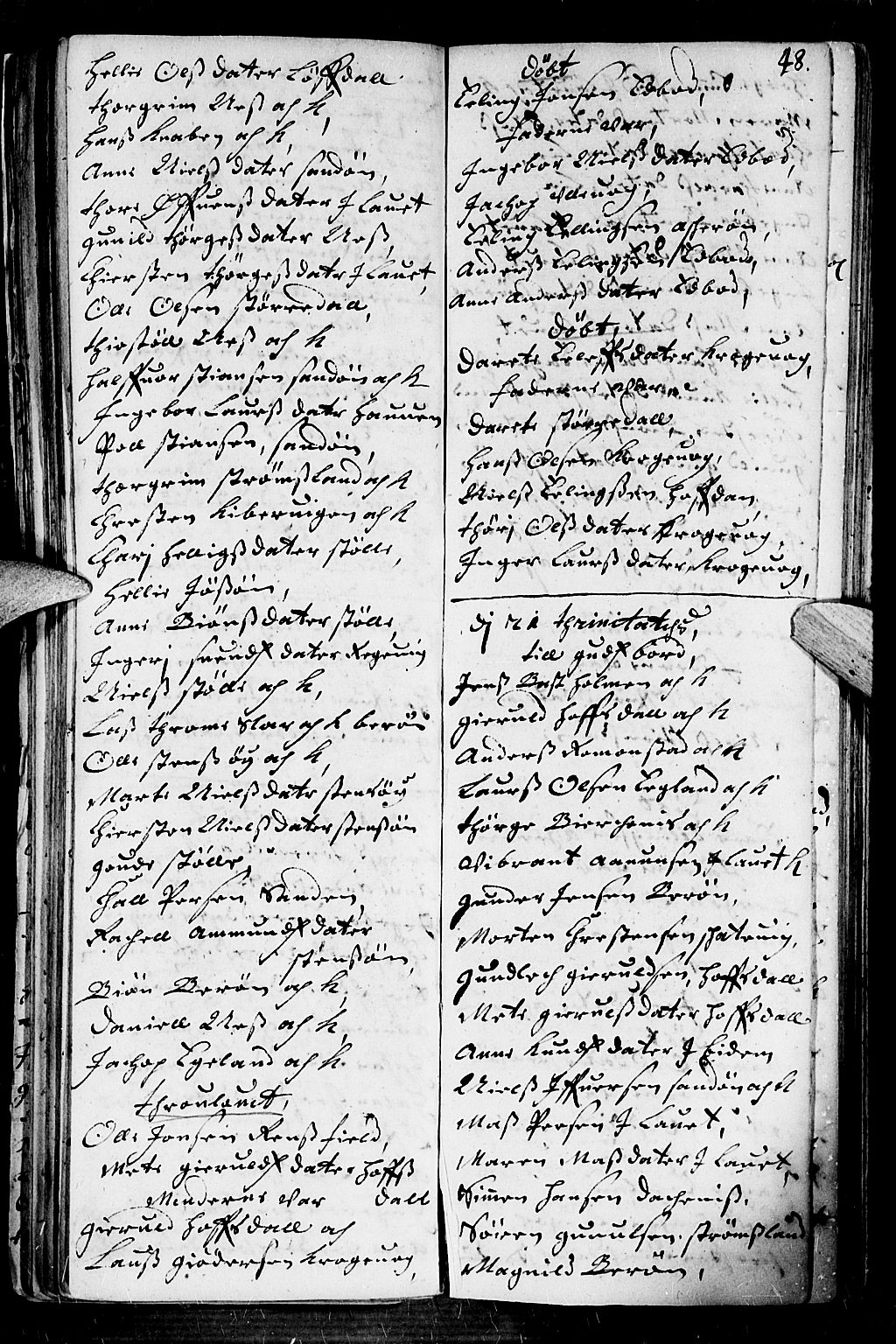Dypvåg sokneprestkontor, AV/SAK-1111-0007/F/Fb/Fba/L0001: Parish register (copy) no. B 1, 1699-1706, p. 48