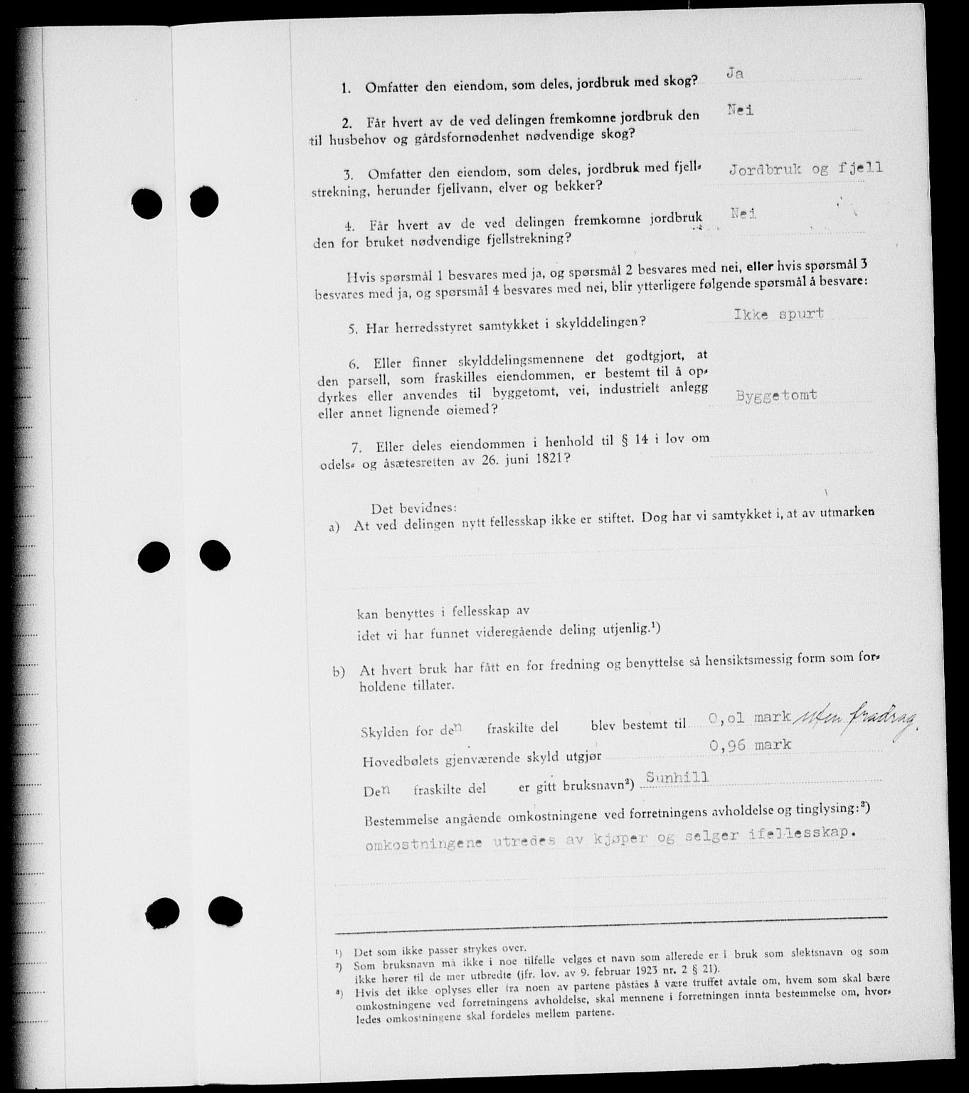 Onsøy sorenskriveri, SAO/A-10474/G/Ga/Gab/L0015: Mortgage book no. II A-15, 1945-1946, Diary no: : 230/1946