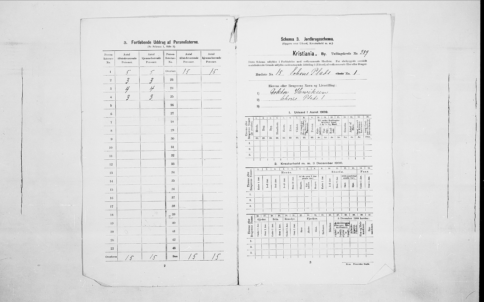 SAO, 1900 census for Kristiania, 1900, p. 80359