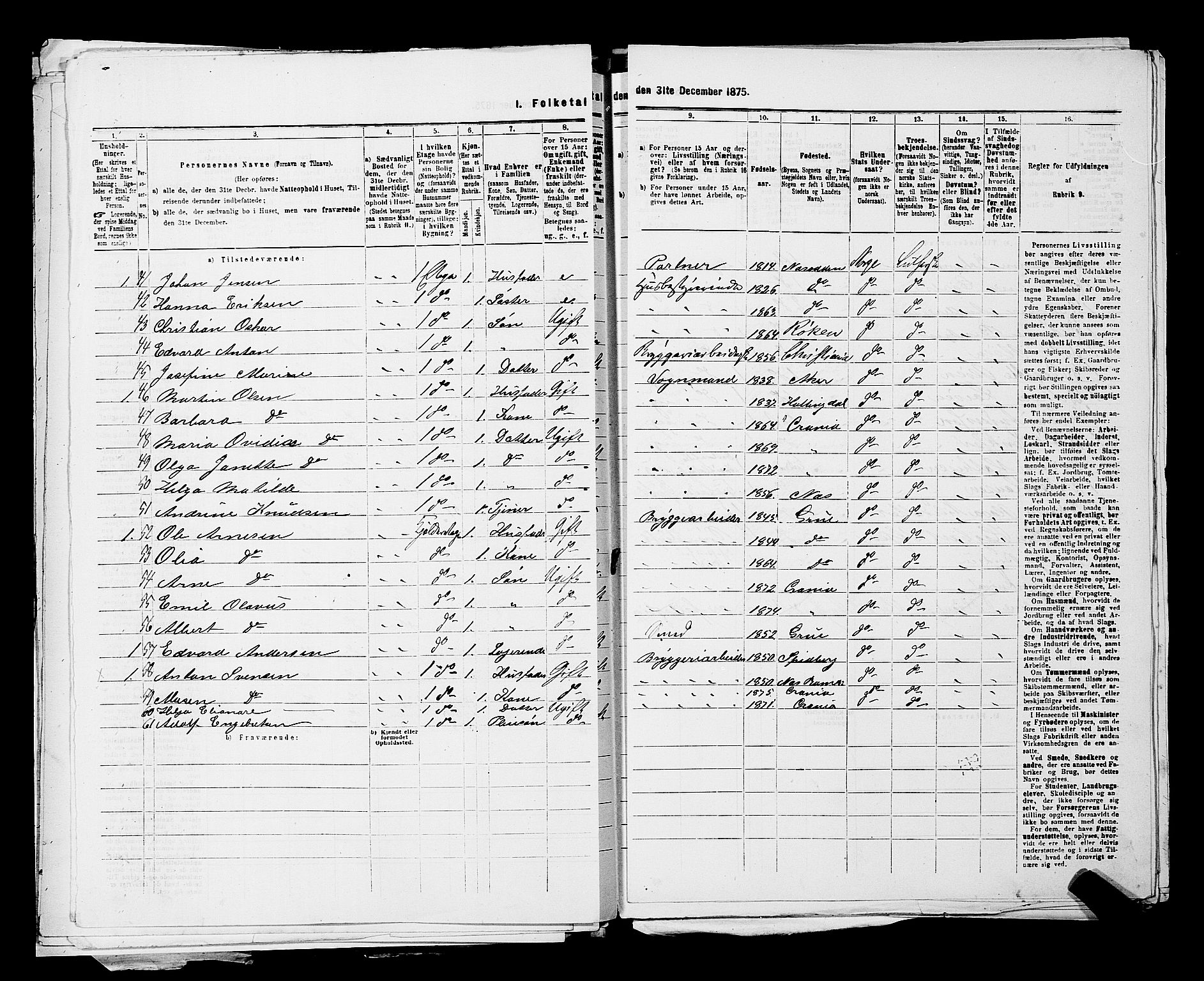 RA, 1875 census for 0301 Kristiania, 1875, p. 1361