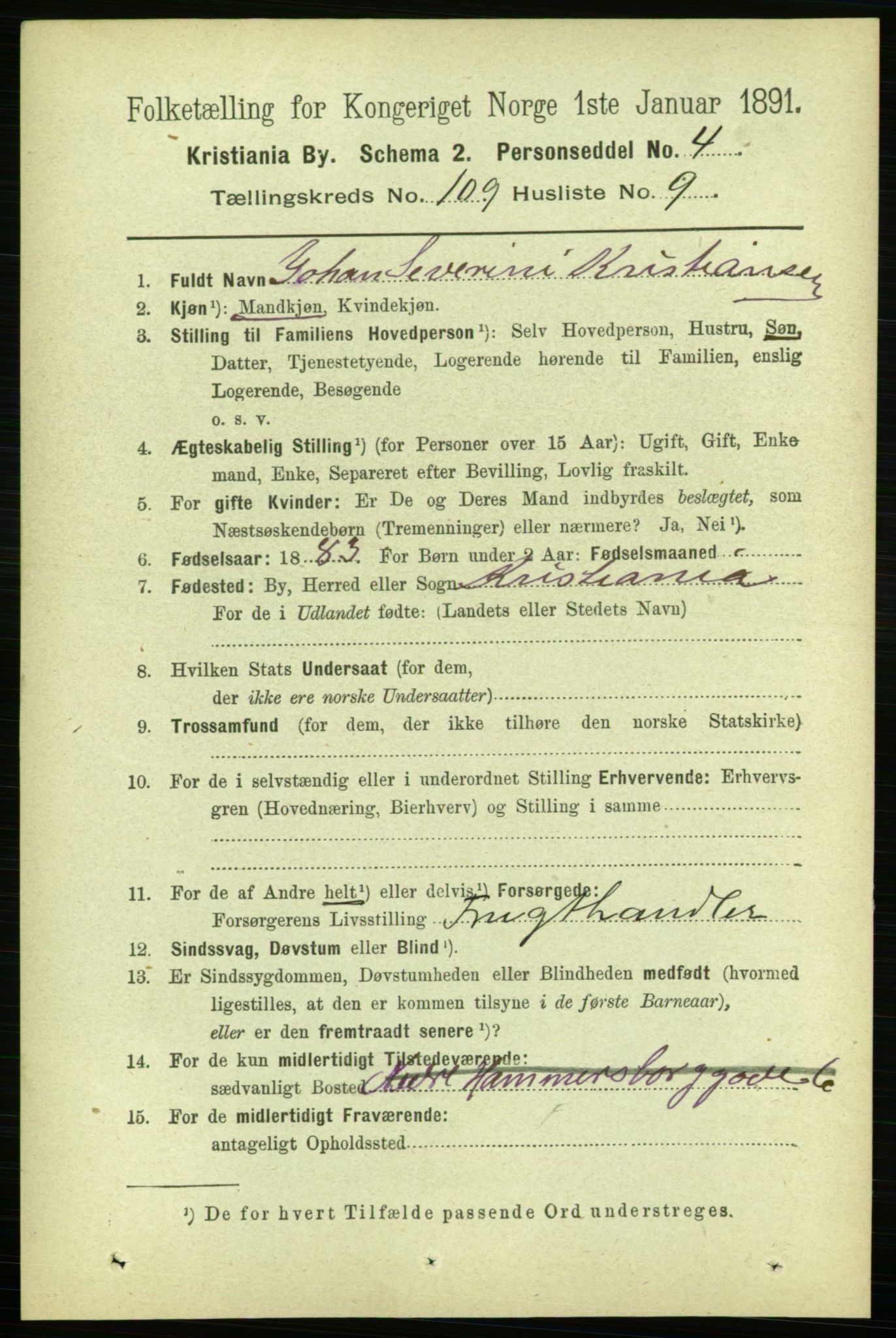 RA, 1891 census for 0301 Kristiania, 1891, p. 56573