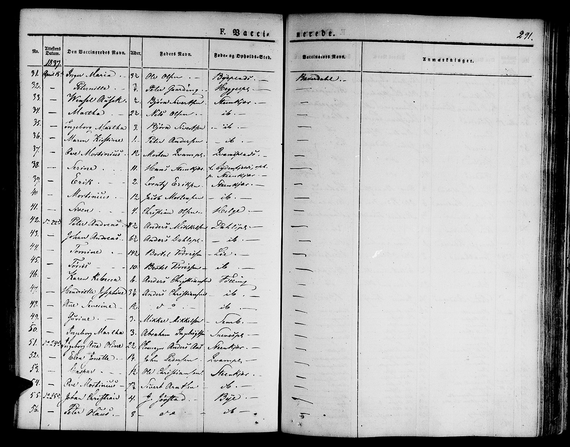 Ministerialprotokoller, klokkerbøker og fødselsregistre - Nord-Trøndelag, AV/SAT-A-1458/746/L0445: Parish register (official) no. 746A04, 1826-1846, p. 291