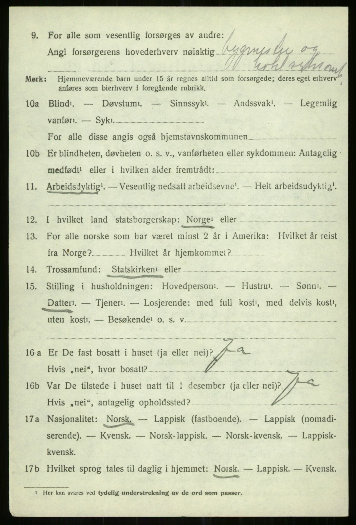 SATØ, 1920 census for Tromsøysund, 1920, p. 14215