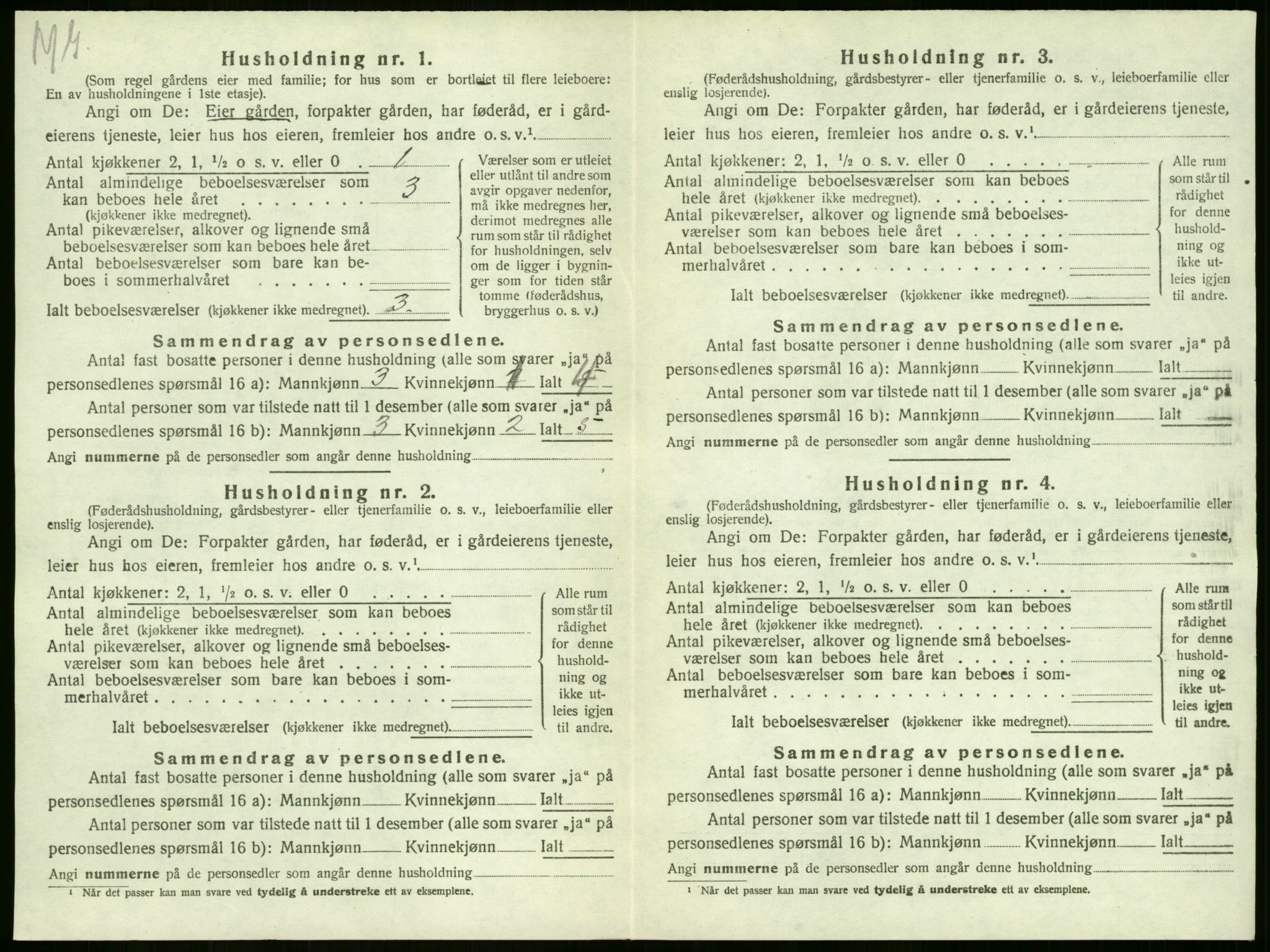 SAKO, 1920 census for Sandeherred, 1920, p. 1453