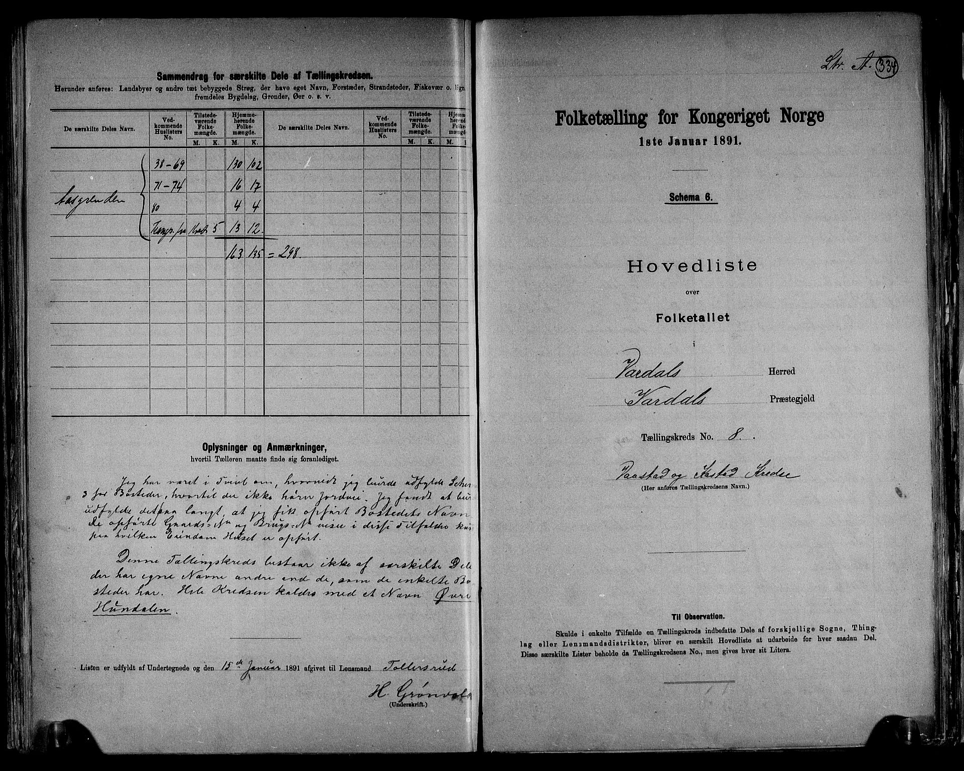 RA, 1891 census for 0527 Vardal, 1891, p. 18