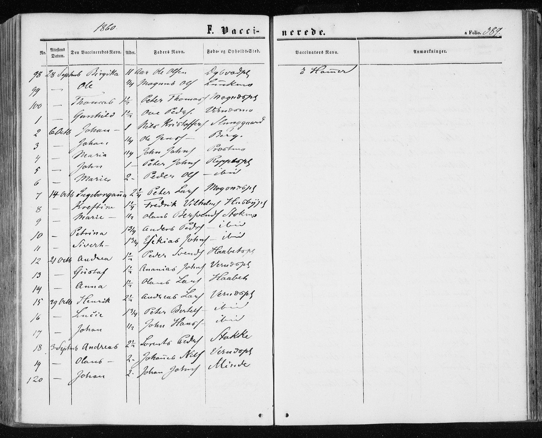 Ministerialprotokoller, klokkerbøker og fødselsregistre - Nord-Trøndelag, AV/SAT-A-1458/709/L0075: Parish register (official) no. 709A15, 1859-1870, p. 389