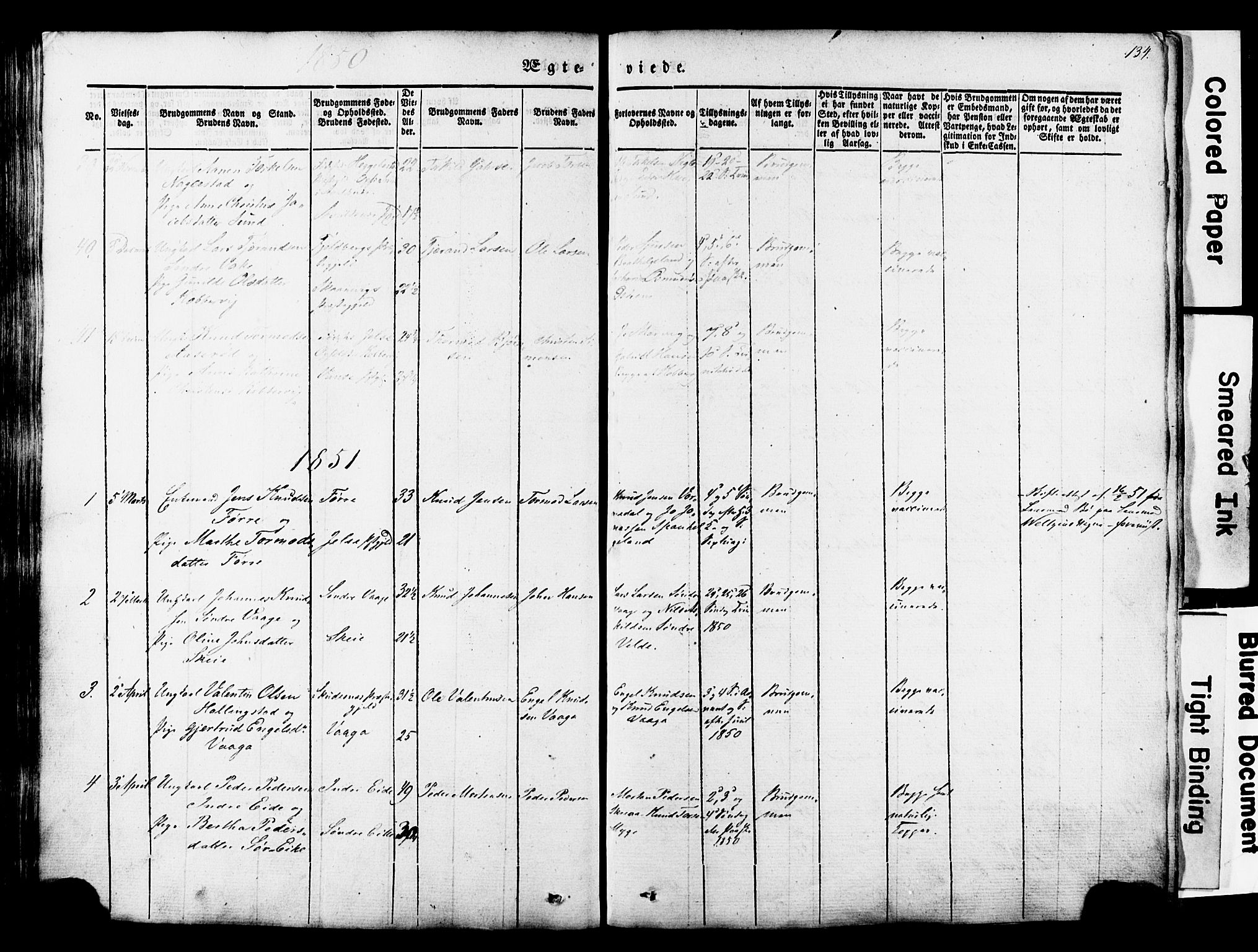 Avaldsnes sokneprestkontor, SAST/A -101851/H/Ha/Haa/L0007: Parish register (official) no. A 7, 1841-1853, p. 134