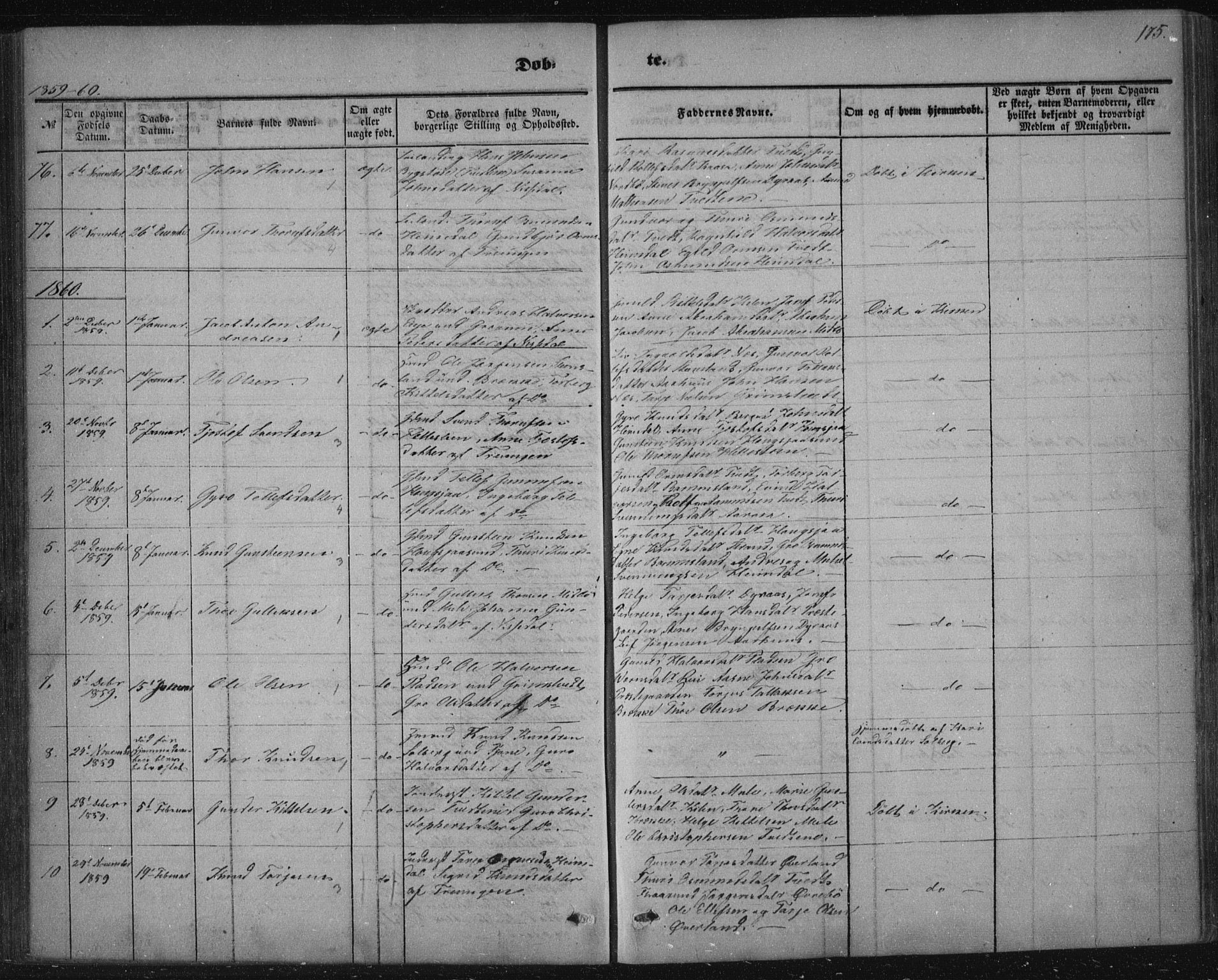 Nissedal kirkebøker, AV/SAKO-A-288/F/Fa/L0003: Parish register (official) no. I 3, 1846-1870, p. 174-175