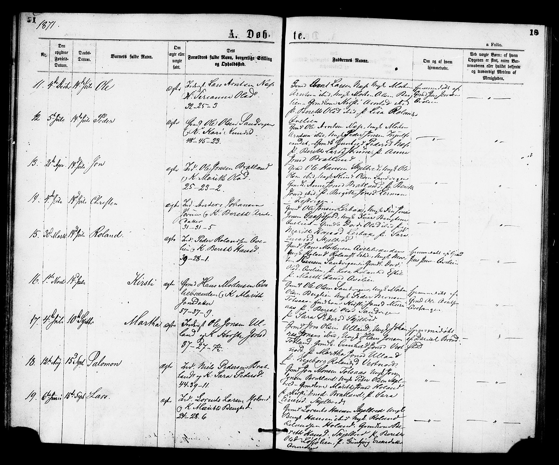 Ministerialprotokoller, klokkerbøker og fødselsregistre - Nord-Trøndelag, SAT/A-1458/755/L0493: Parish register (official) no. 755A02, 1865-1881, p. 18
