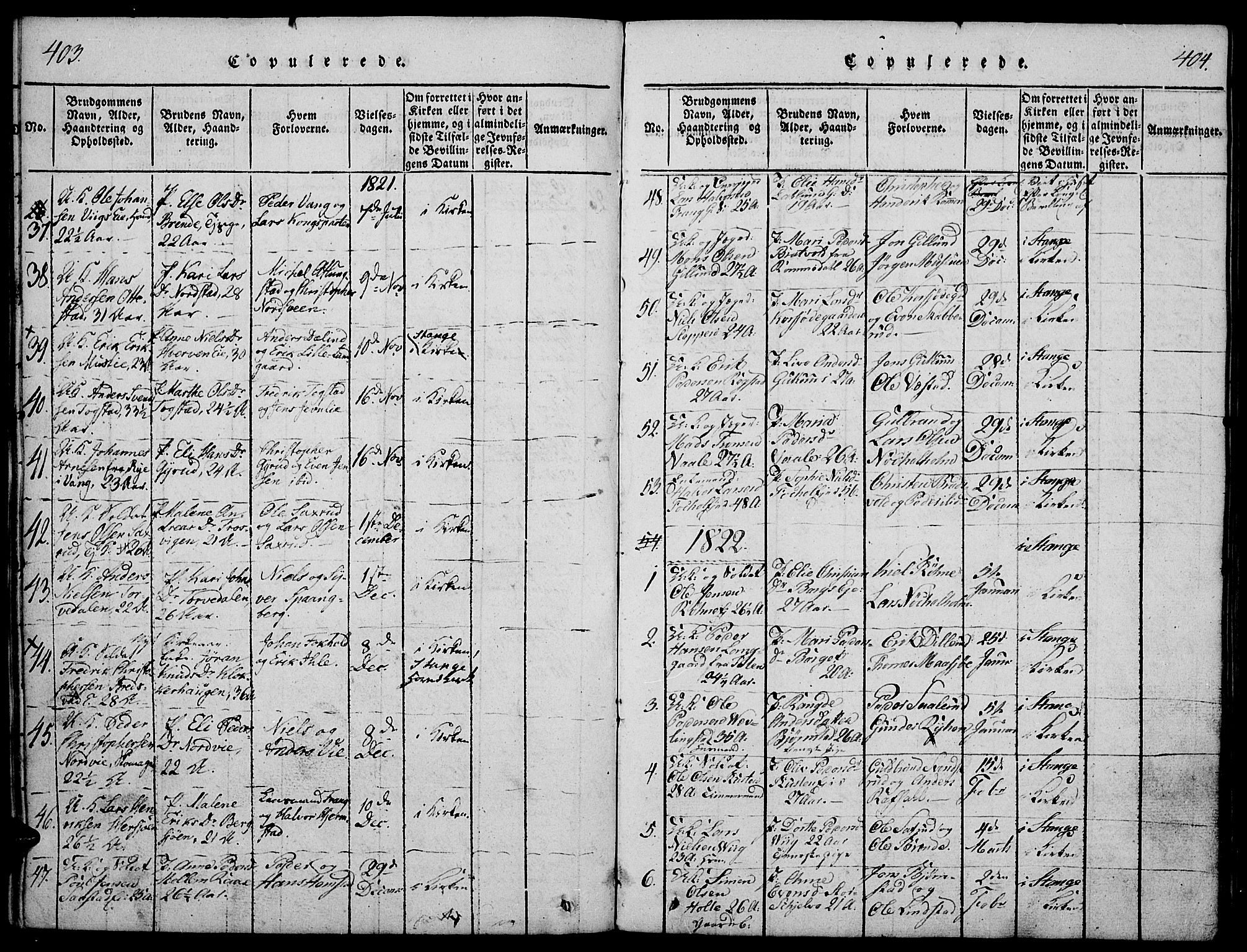 Stange prestekontor, AV/SAH-PREST-002/K/L0008: Parish register (official) no. 8, 1814-1825, p. 403-404