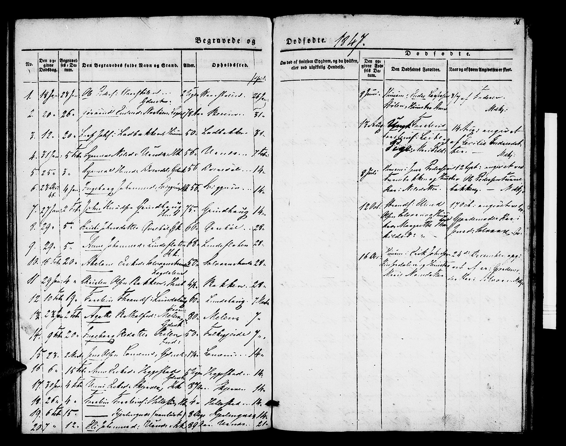 Hafslo sokneprestembete, SAB/A-80301/H/Haa/Haaa/L0008: Parish register (official) no. A 8, 1834-1852, p. 36