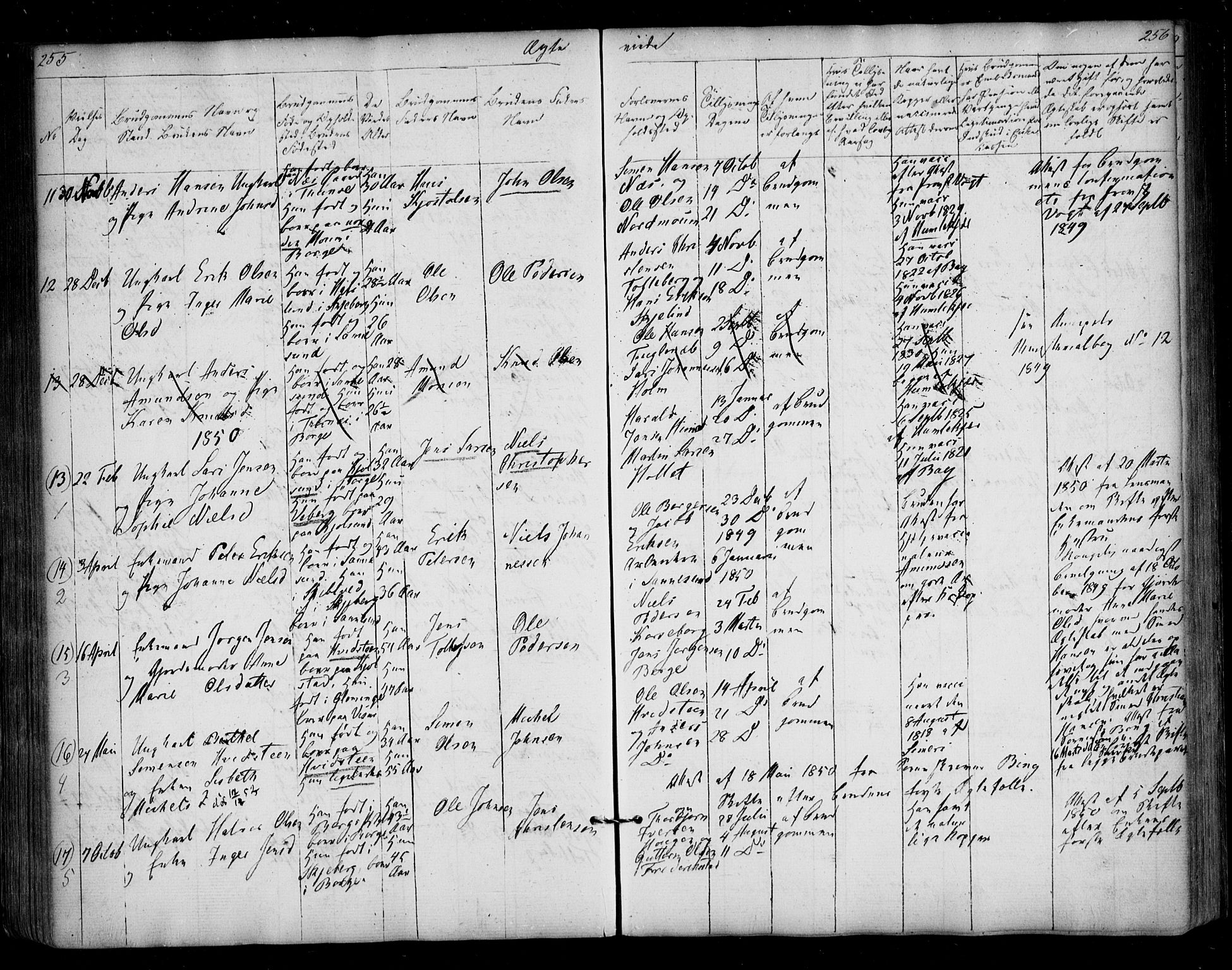 Borge prestekontor Kirkebøker, AV/SAO-A-10903/F/Fa/L0005: Parish register (official) no. I 5, 1848-1860, p. 255-256