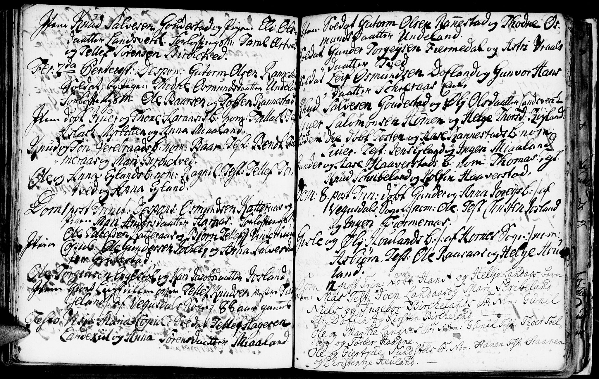Evje sokneprestkontor, SAK/1111-0008/F/Fa/Fac/L0001: Parish register (official) no. A 1, 1705-1764, p. 263-264