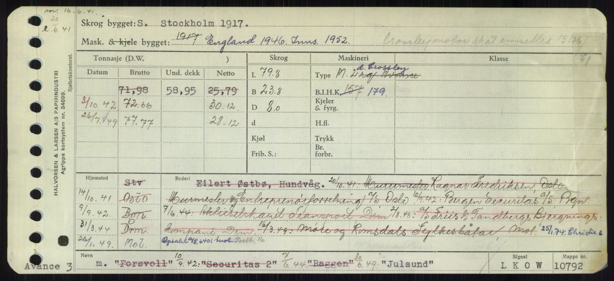 Sjøfartsdirektoratet med forløpere, Skipsmålingen, RA/S-1627/H/Ha/L0003/0001: Fartøy, Hilm-Mar / Fartøy, Hilm-Kol, p. 573