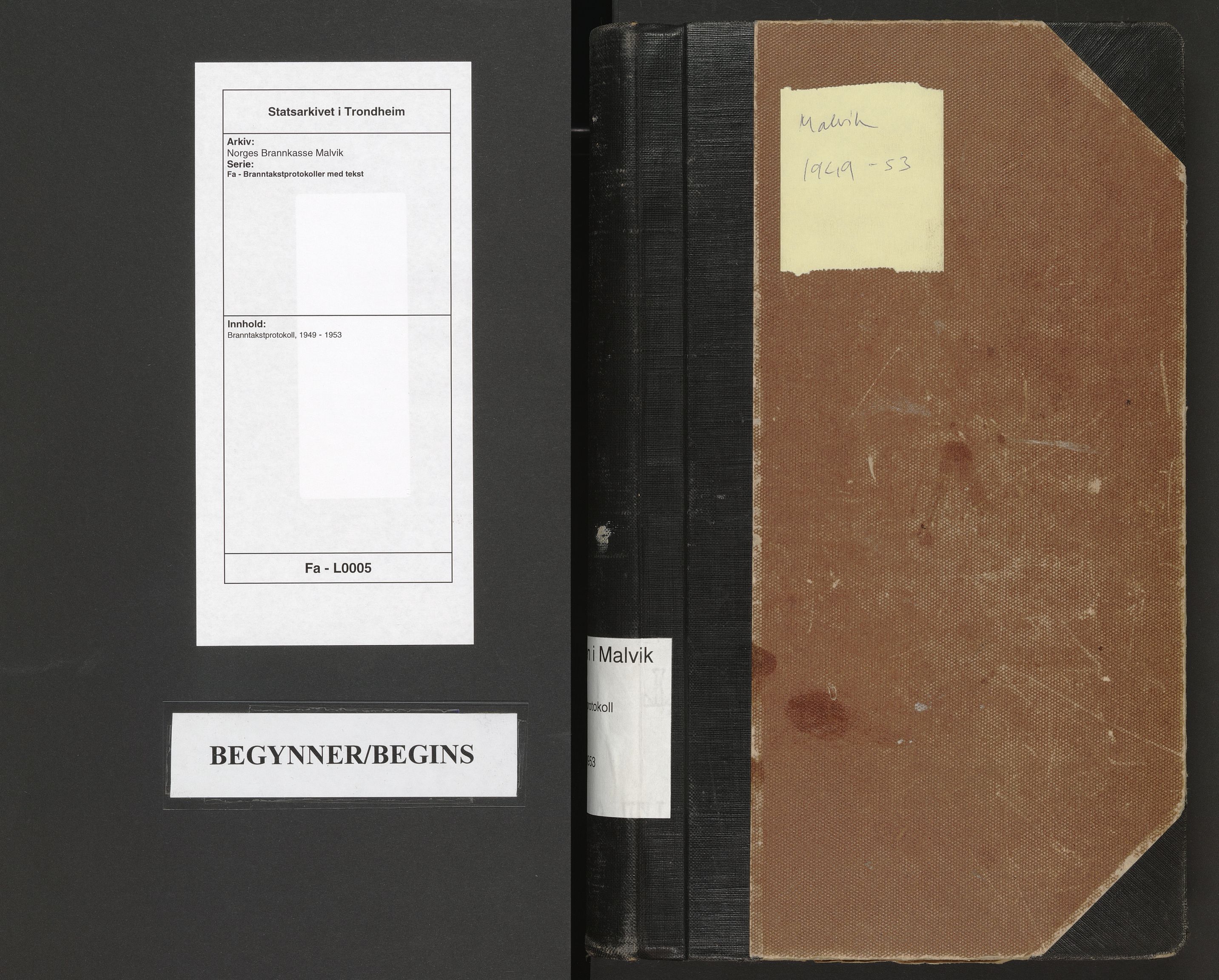 Norges Brannkasse Malvik, AV/SAT-A-1289/Fa/L0005: Branntakstprotokoll, 1949-1953