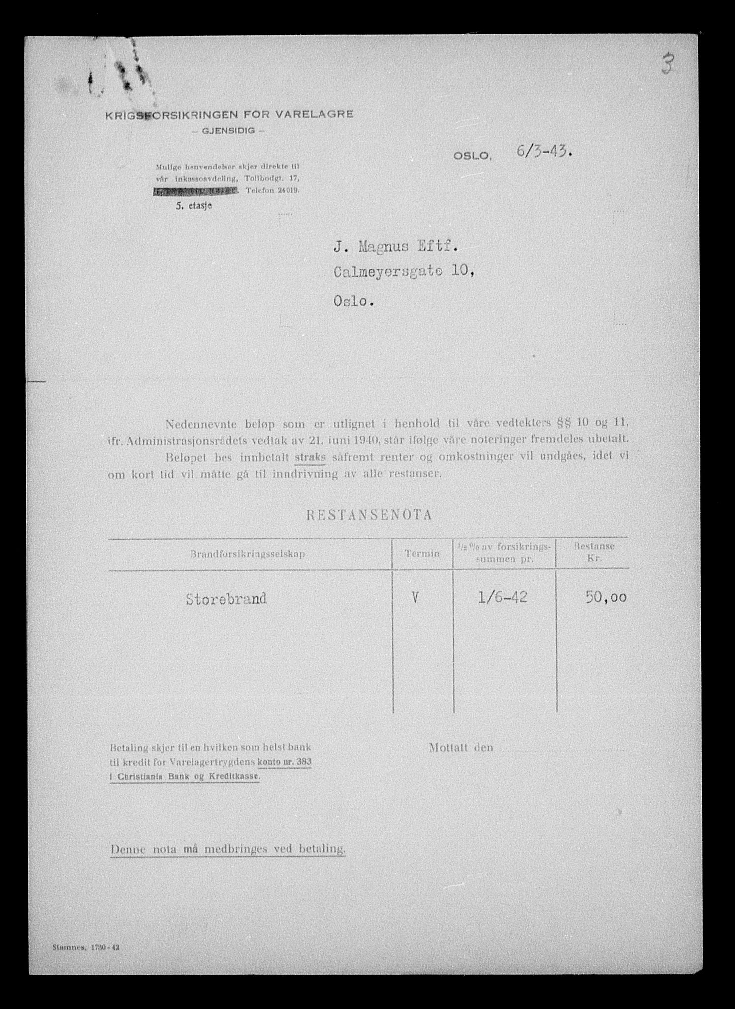 Justisdepartementet, Tilbakeføringskontoret for inndratte formuer, AV/RA-S-1564/H/Hc/Hcc/L0961: --, 1945-1947, p. 450