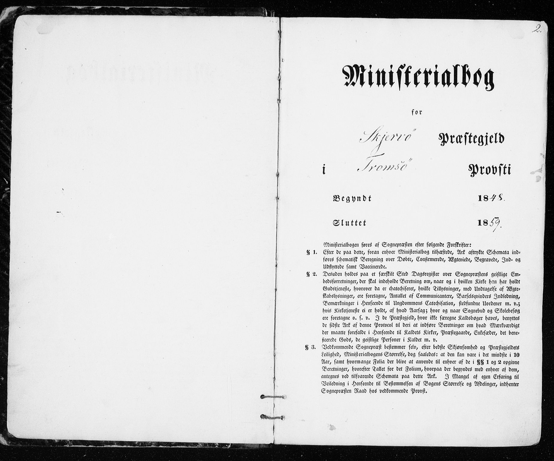 Skjervøy sokneprestkontor, AV/SATØ-S-1300/H/Ha/Haa/L0006kirke: Parish register (official) no. 6, 1848-1859, p. 2