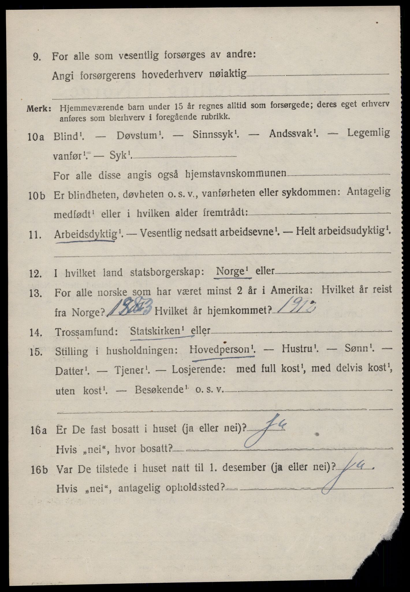 SAT, 1920 census for Sylte, 1920, p. 3044