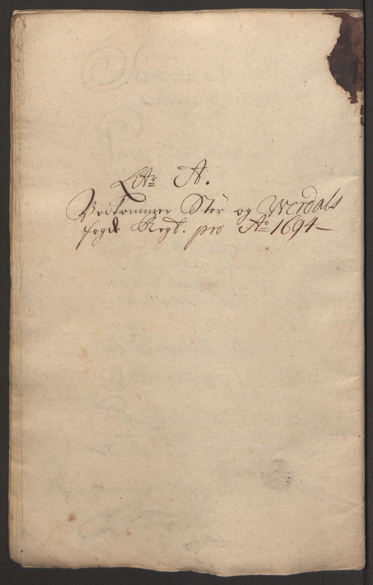 Rentekammeret inntil 1814, Reviderte regnskaper, Fogderegnskap, RA/EA-4092/R62/L4186: Fogderegnskap Stjørdal og Verdal, 1693-1694, p. 186