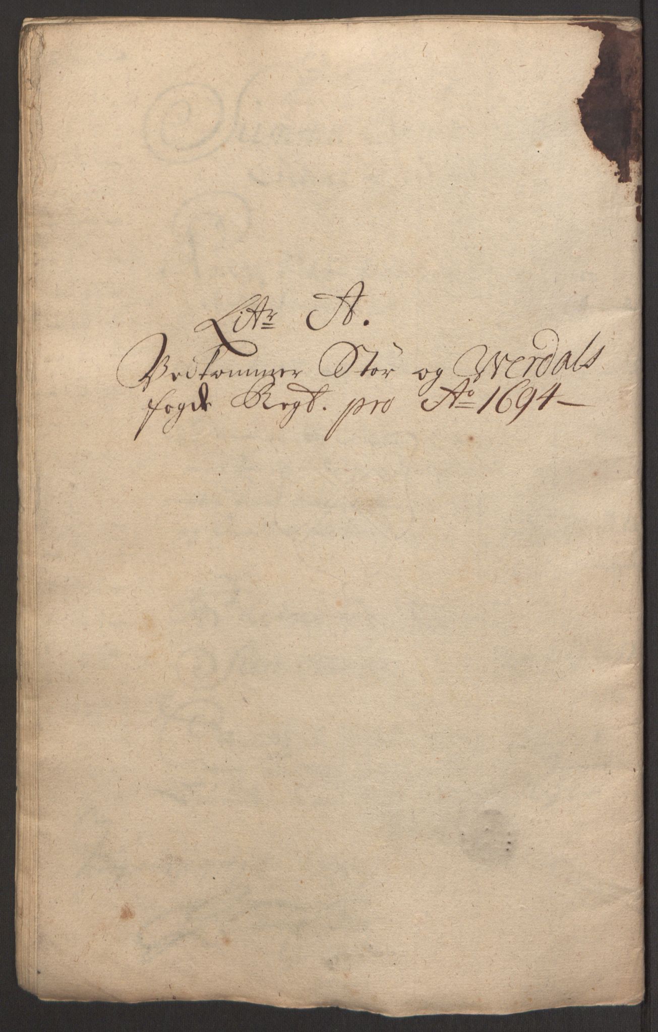 Rentekammeret inntil 1814, Reviderte regnskaper, Fogderegnskap, AV/RA-EA-4092/R62/L4186: Fogderegnskap Stjørdal og Verdal, 1693-1694, p. 186