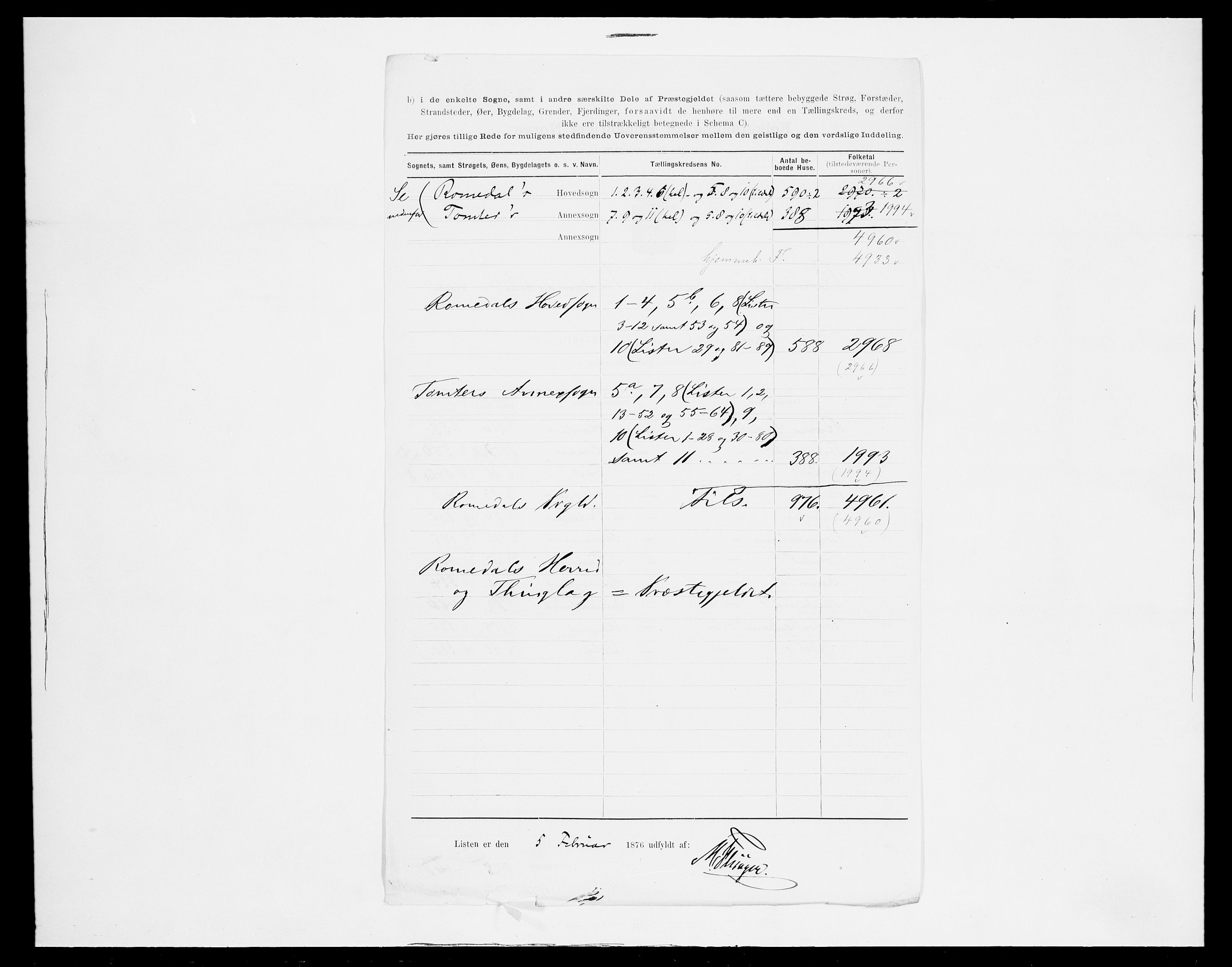 SAH, 1875 census for 0416P Romedal, 1875, p. 19