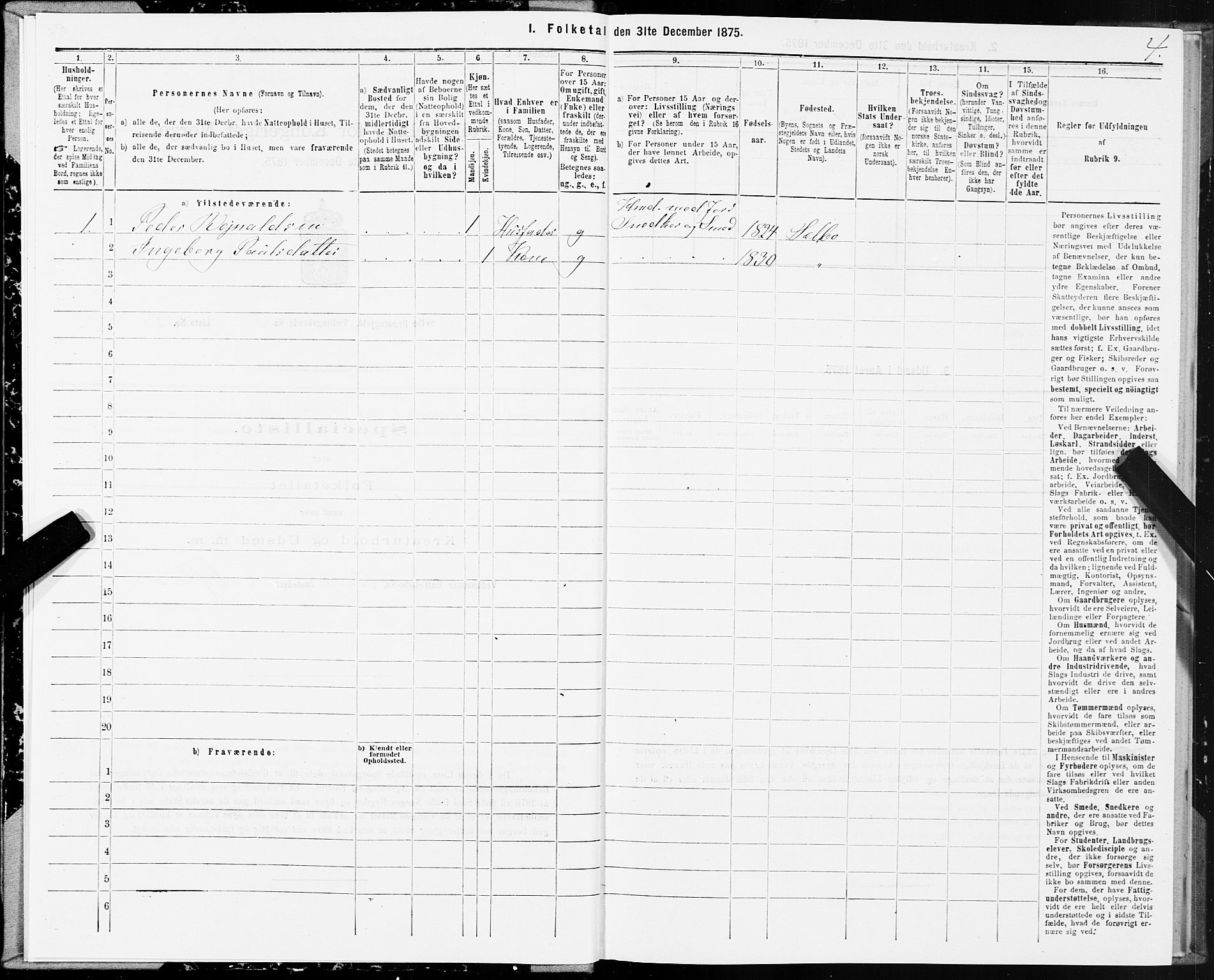 SAT, 1875 census for 1664P Selbu, 1875, p. 3004