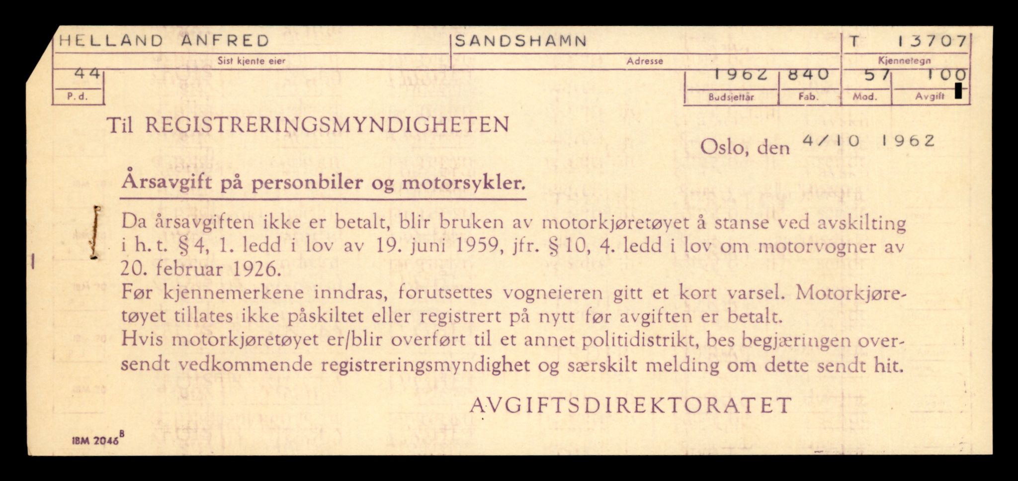 Møre og Romsdal vegkontor - Ålesund trafikkstasjon, AV/SAT-A-4099/F/Fe/L0040: Registreringskort for kjøretøy T 13531 - T 13709, 1927-1998, p. 3023