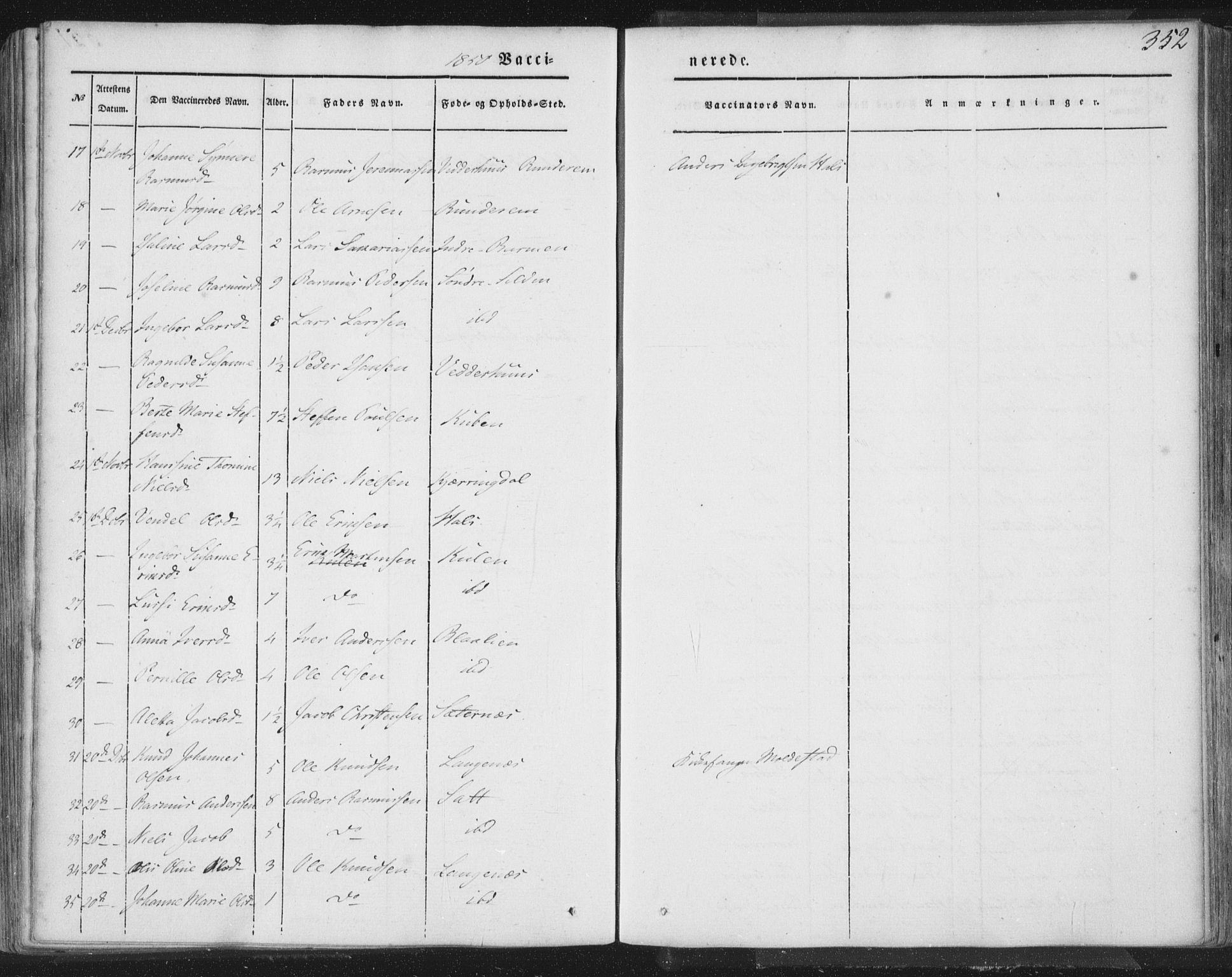 Selje sokneprestembete, AV/SAB-A-99938/H/Ha/Haa/Haaa: Parish register (official) no. A 10, 1844-1858, p. 352