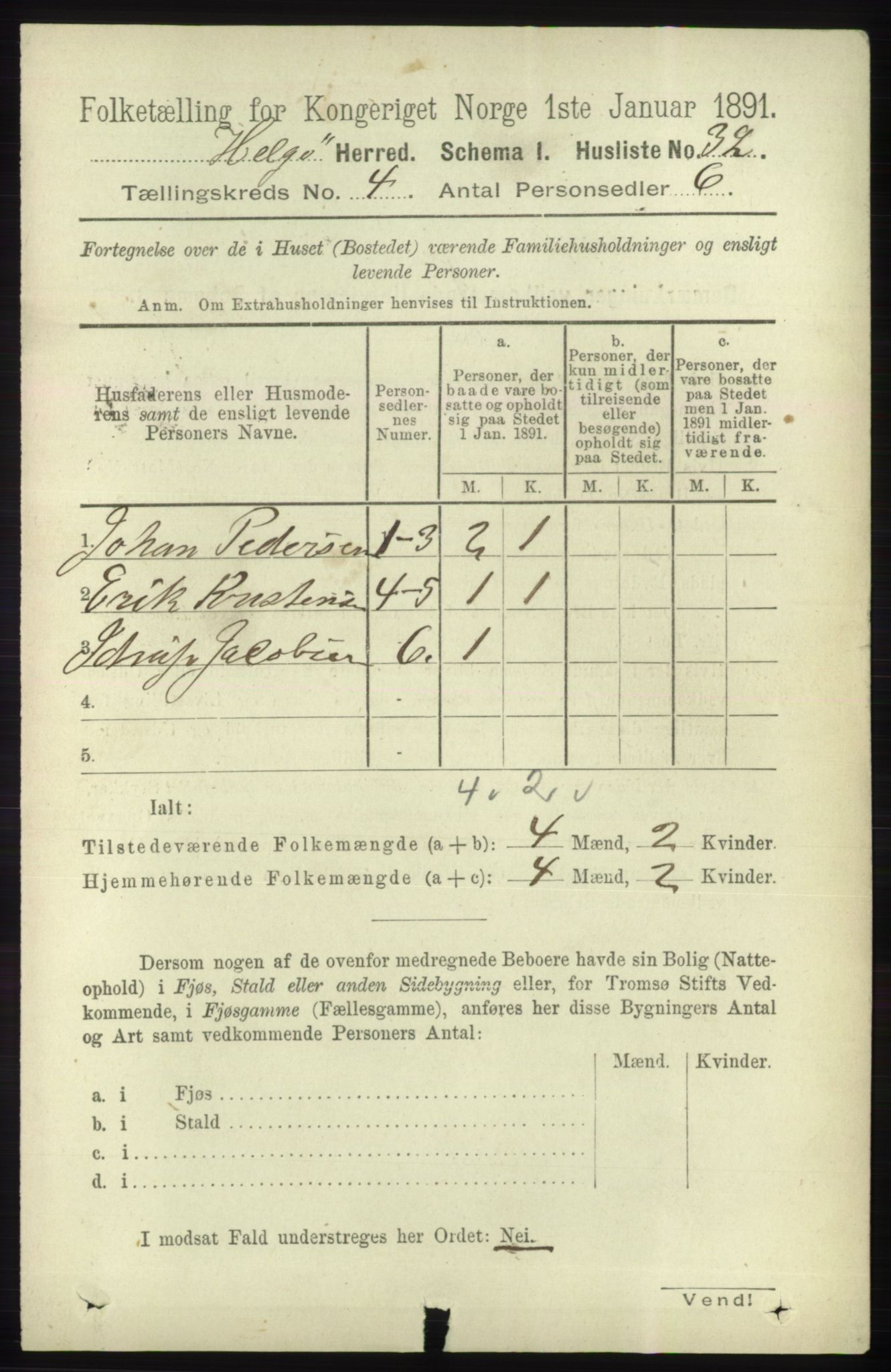 RA, 1891 census for 1935 Helgøy, 1891, p. 1008