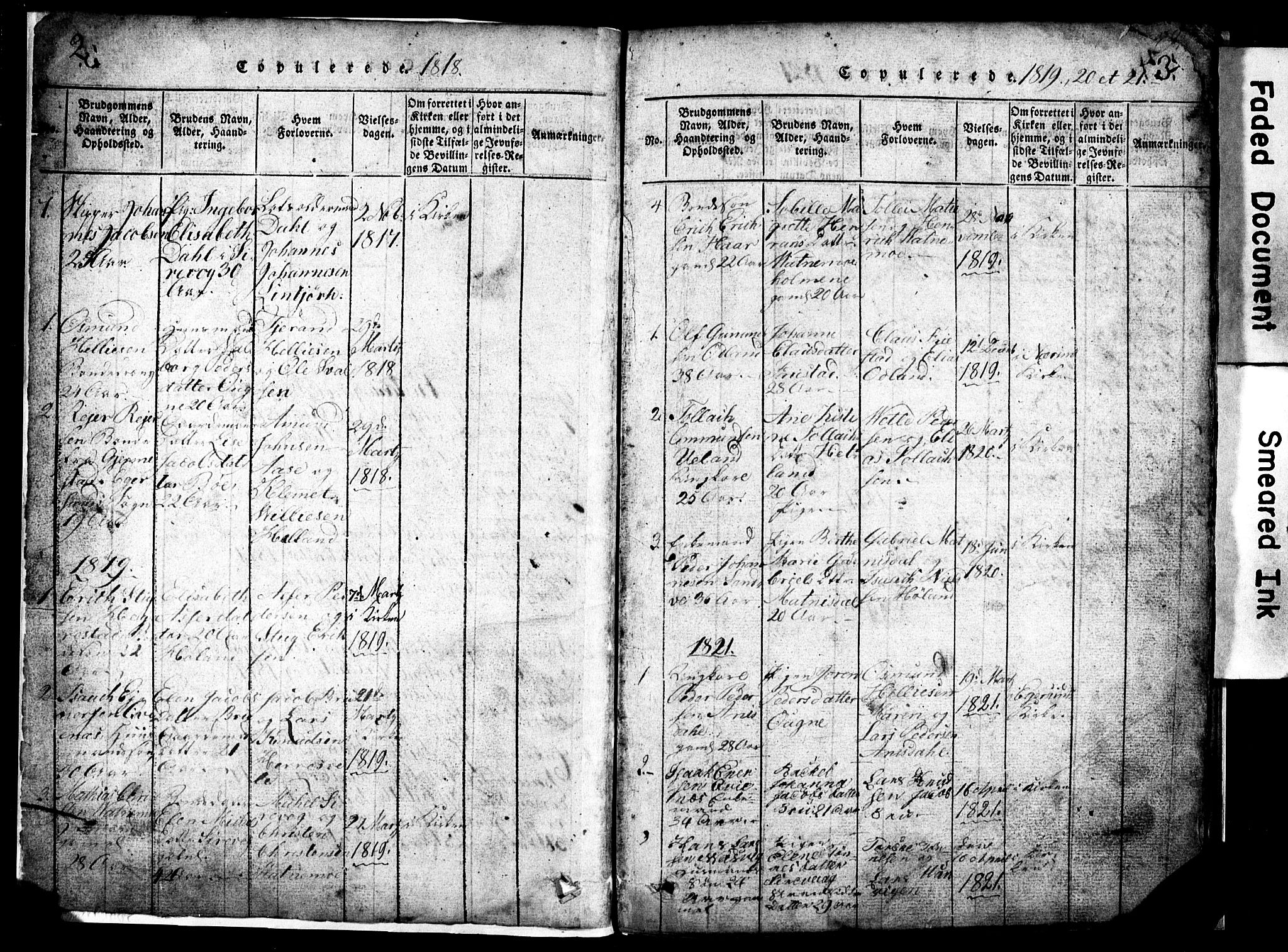 Eigersund sokneprestkontor, SAST/A-101807/S09/L0002: Parish register (copy) no. B 2, 1816-1847, p. 2-3