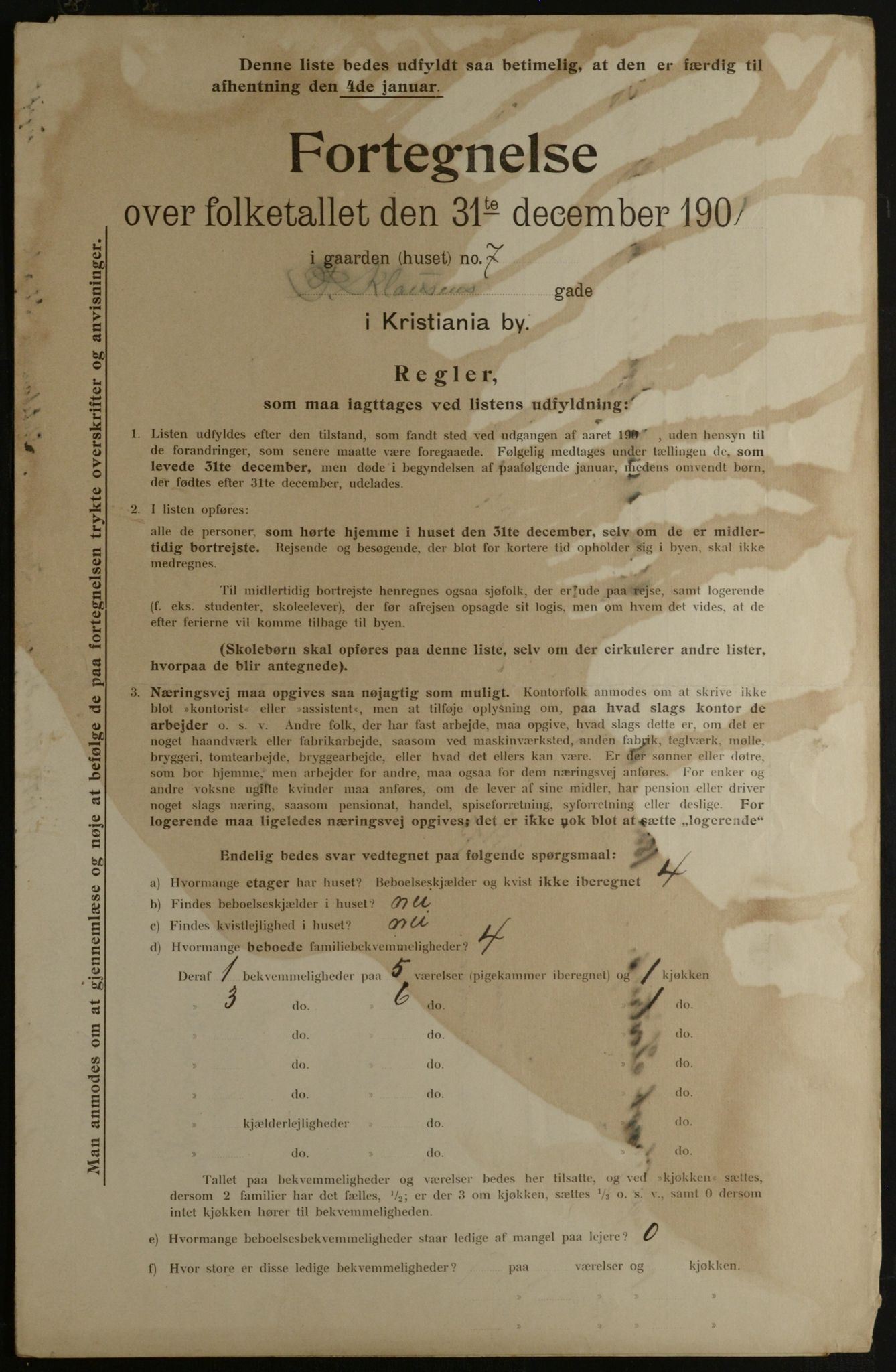 OBA, Municipal Census 1901 for Kristiania, 1901, p. 12089