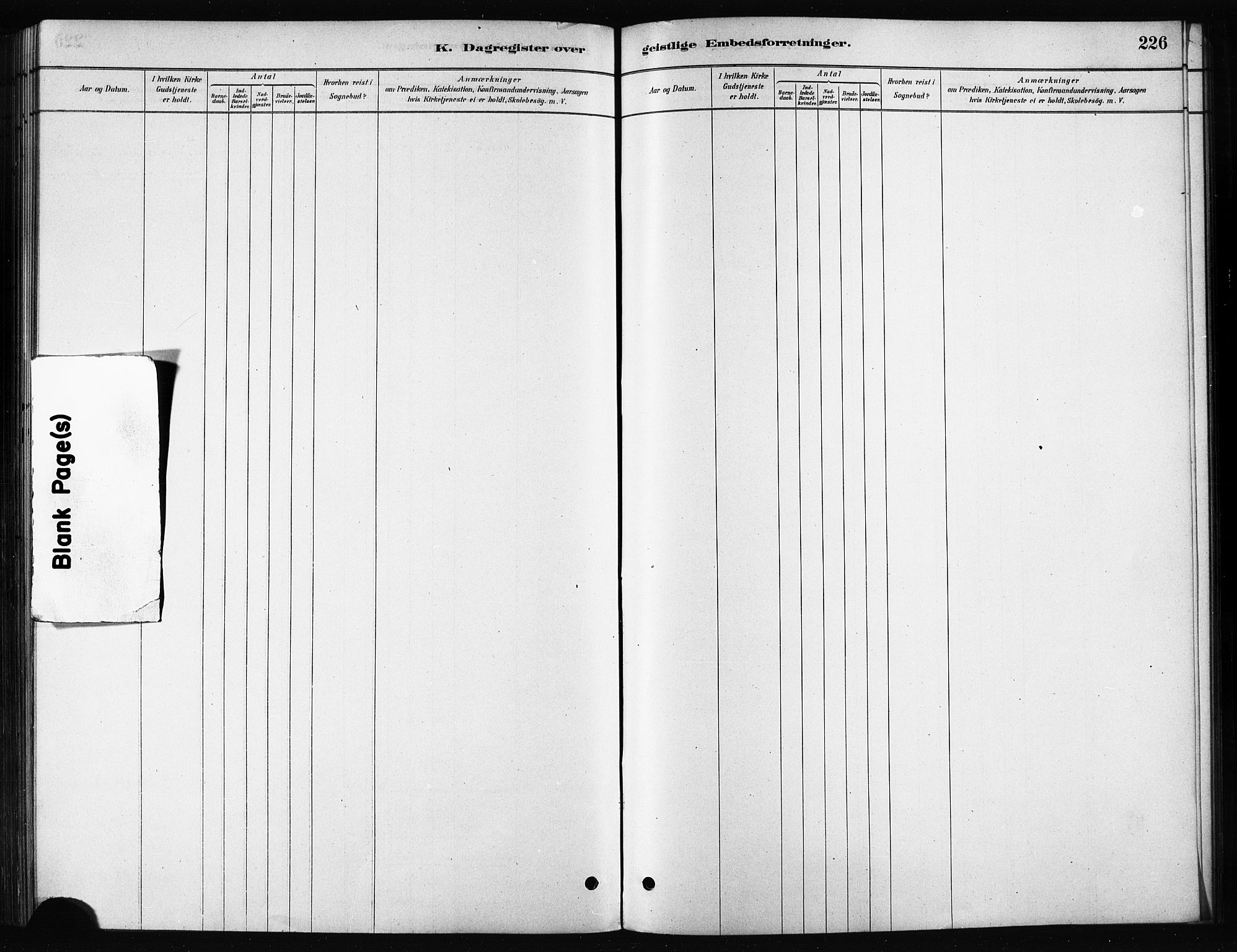 Karlsøy sokneprestembete, SATØ/S-1299/H/Ha/Haa/L0011kirke: Parish register (official) no. 11, 1879-1892, p. 226