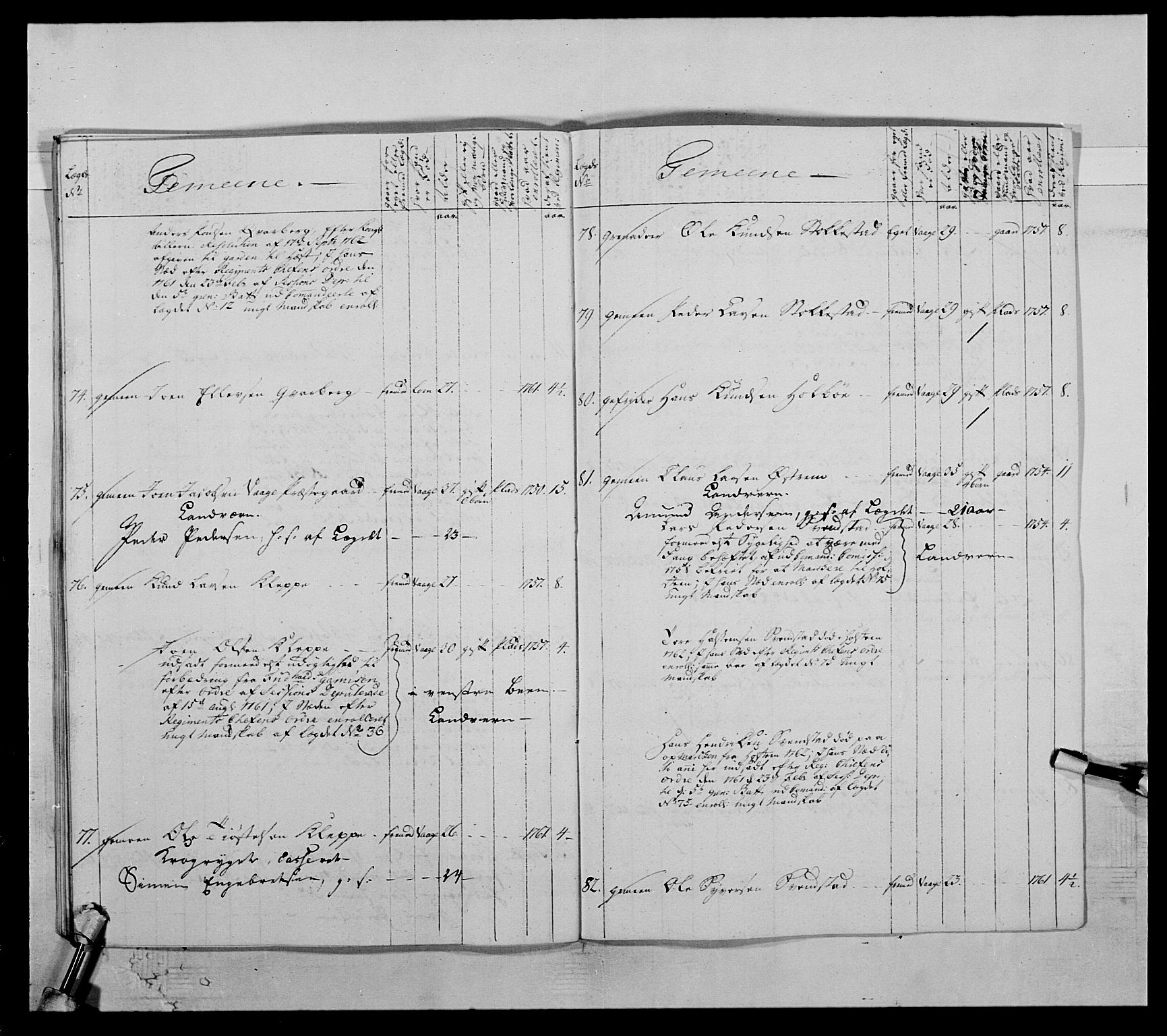 Kommanderende general (KG I) med Det norske krigsdirektorium, AV/RA-EA-5419/E/Ea/L0503b: 1. Opplandske regiment, 1764-1765, p. 412