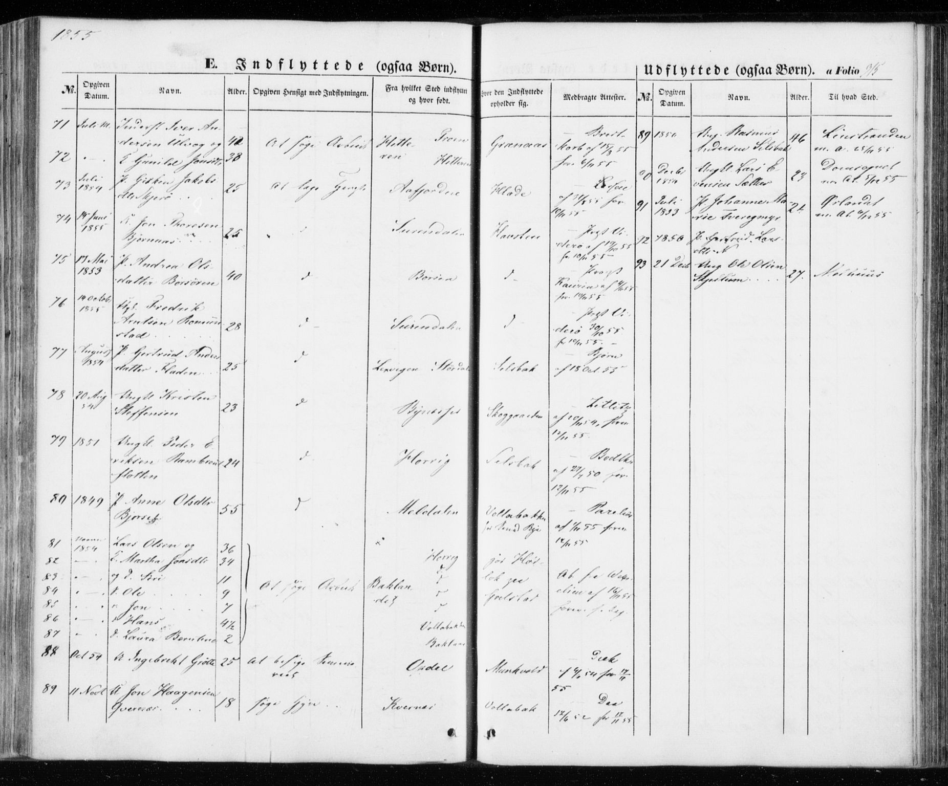 Ministerialprotokoller, klokkerbøker og fødselsregistre - Sør-Trøndelag, SAT/A-1456/606/L0291: Parish register (official) no. 606A06, 1848-1856, p. 315