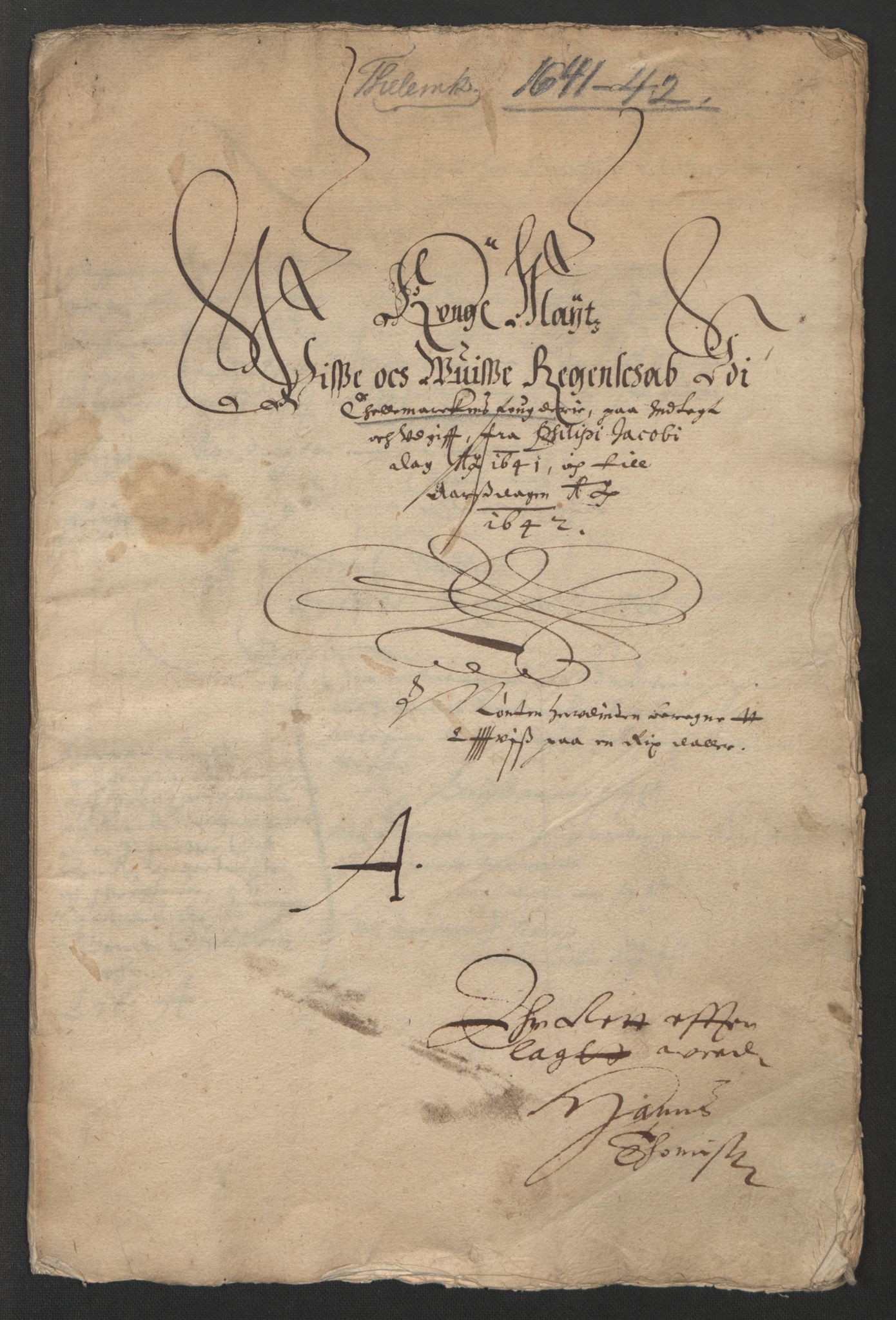 Rentekammeret inntil 1814, Reviderte regnskaper, Lensregnskaper, AV/RA-EA-5023/R/Rb/Rbp/L0026: Bratsberg len, 1641-1642