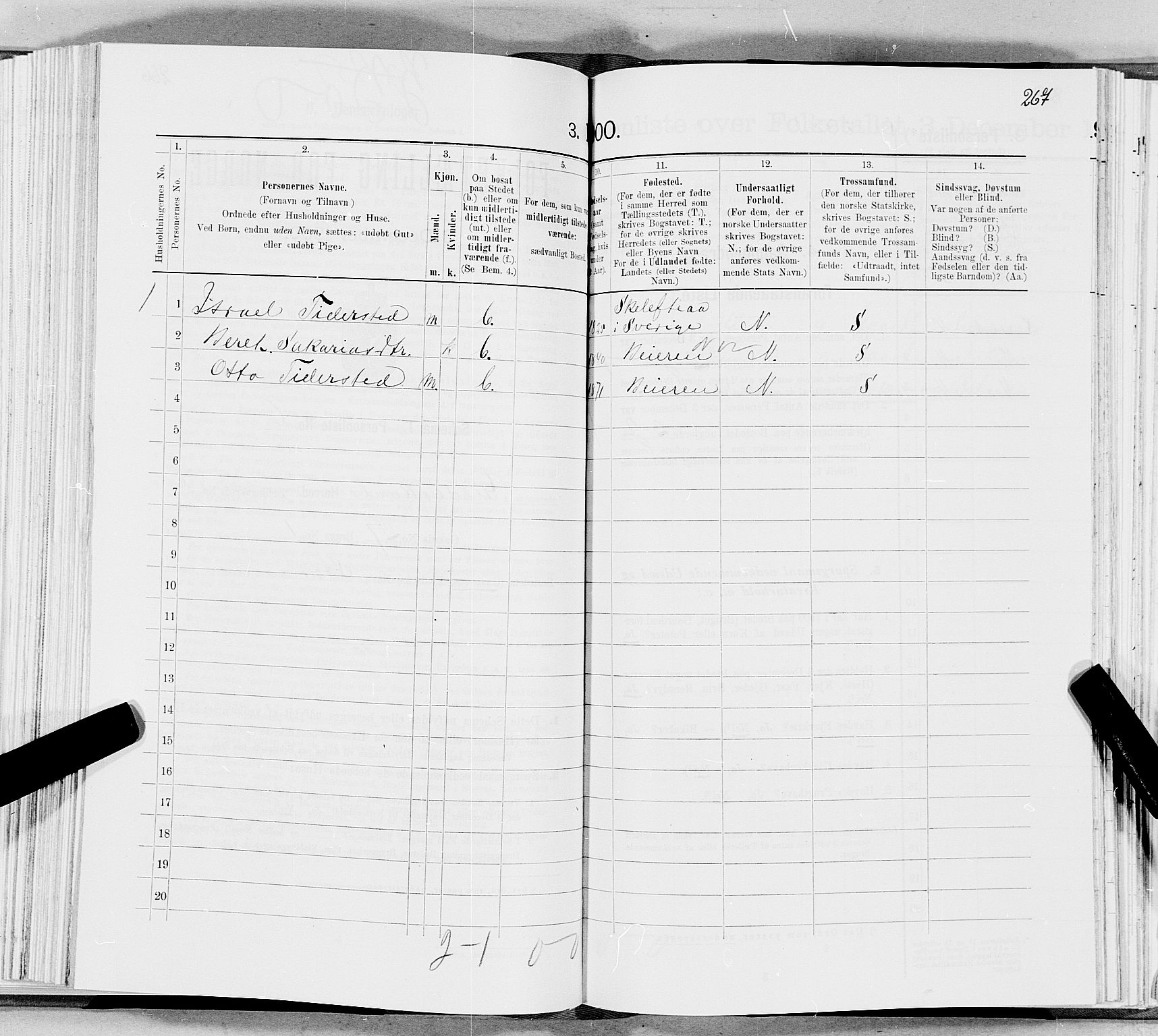 SAT, 1900 census for Gildeskål, 1900, p. 782