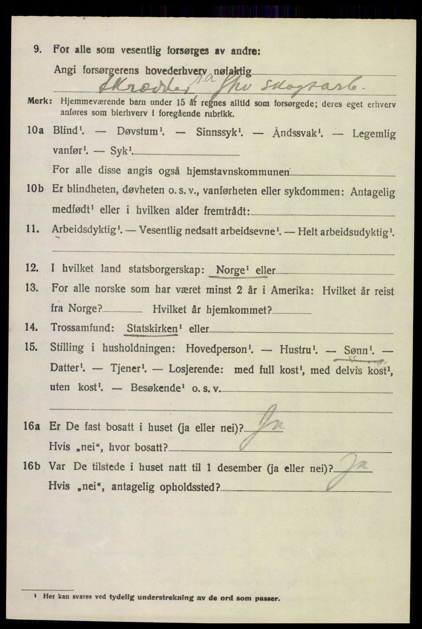 SAH, 1920 census for Nord-Odal, 1920, p. 9574