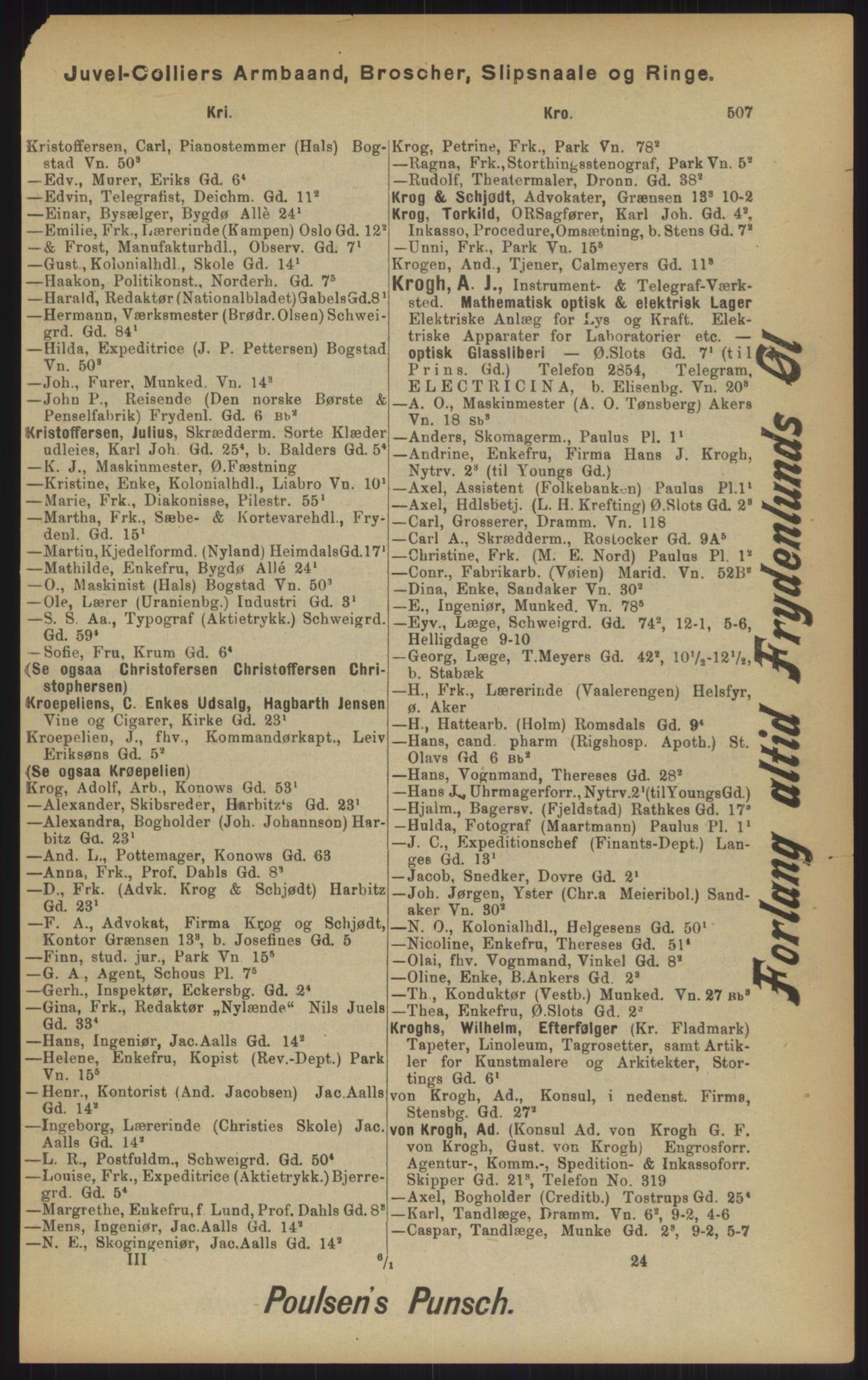 Kristiania/Oslo adressebok, PUBL/-, 1902, p. 507