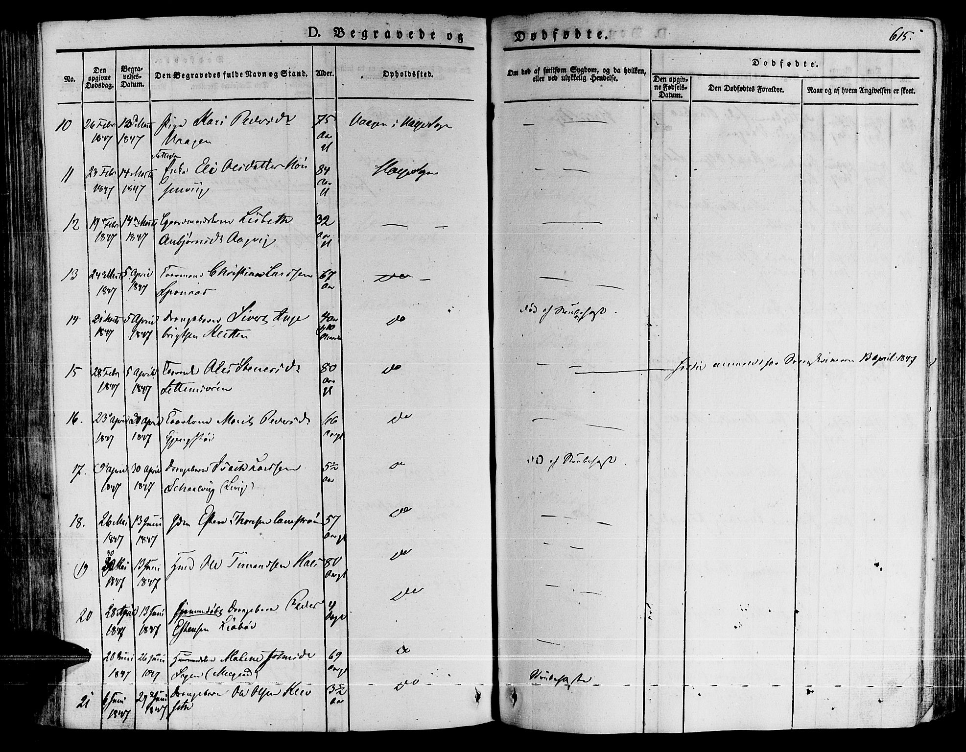 Ministerialprotokoller, klokkerbøker og fødselsregistre - Møre og Romsdal, SAT/A-1454/592/L1025: Parish register (official) no. 592A03 /2, 1831-1849, p. 615