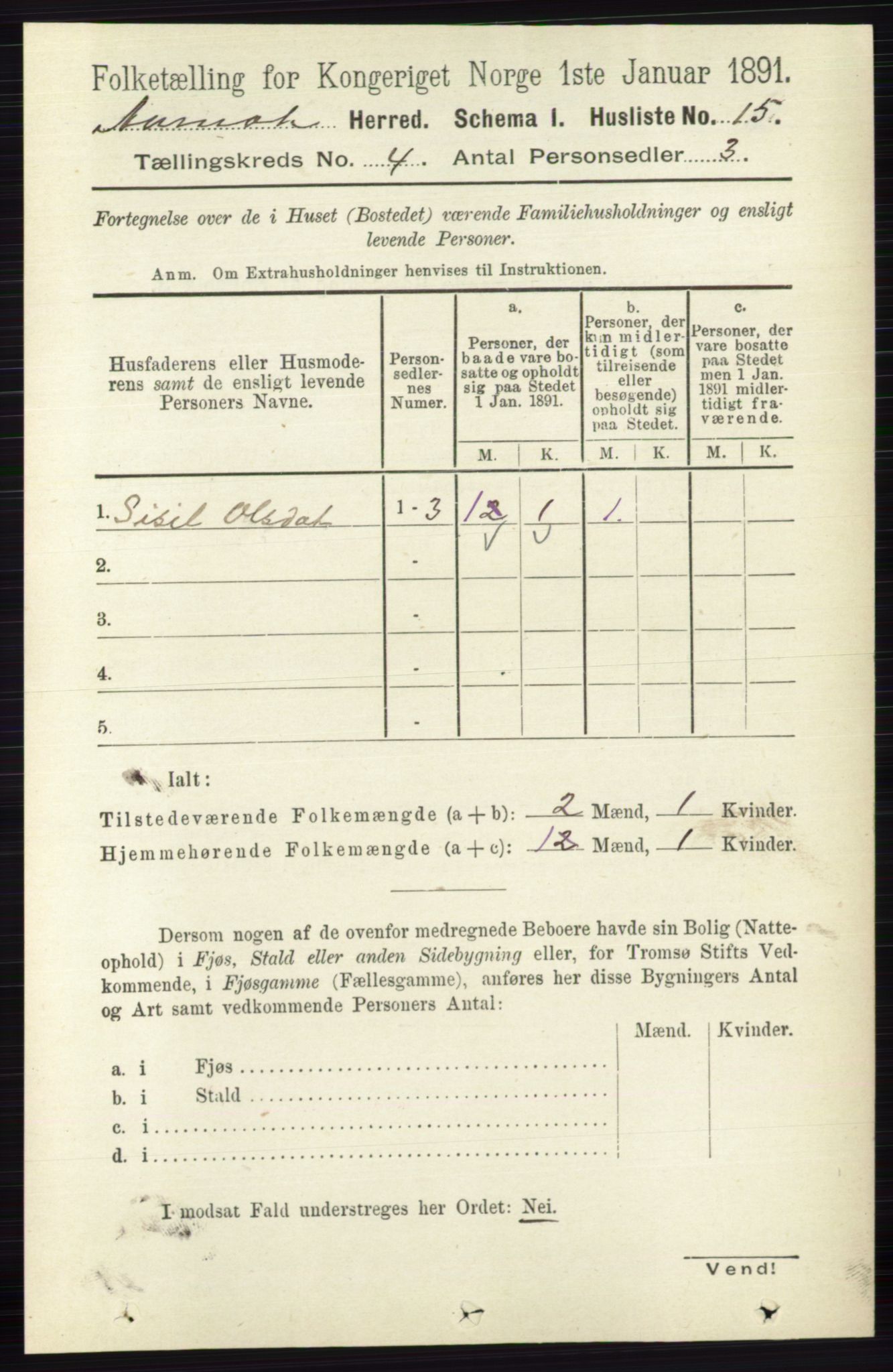 RA, 1891 census for 0429 Åmot, 1891, p. 2115