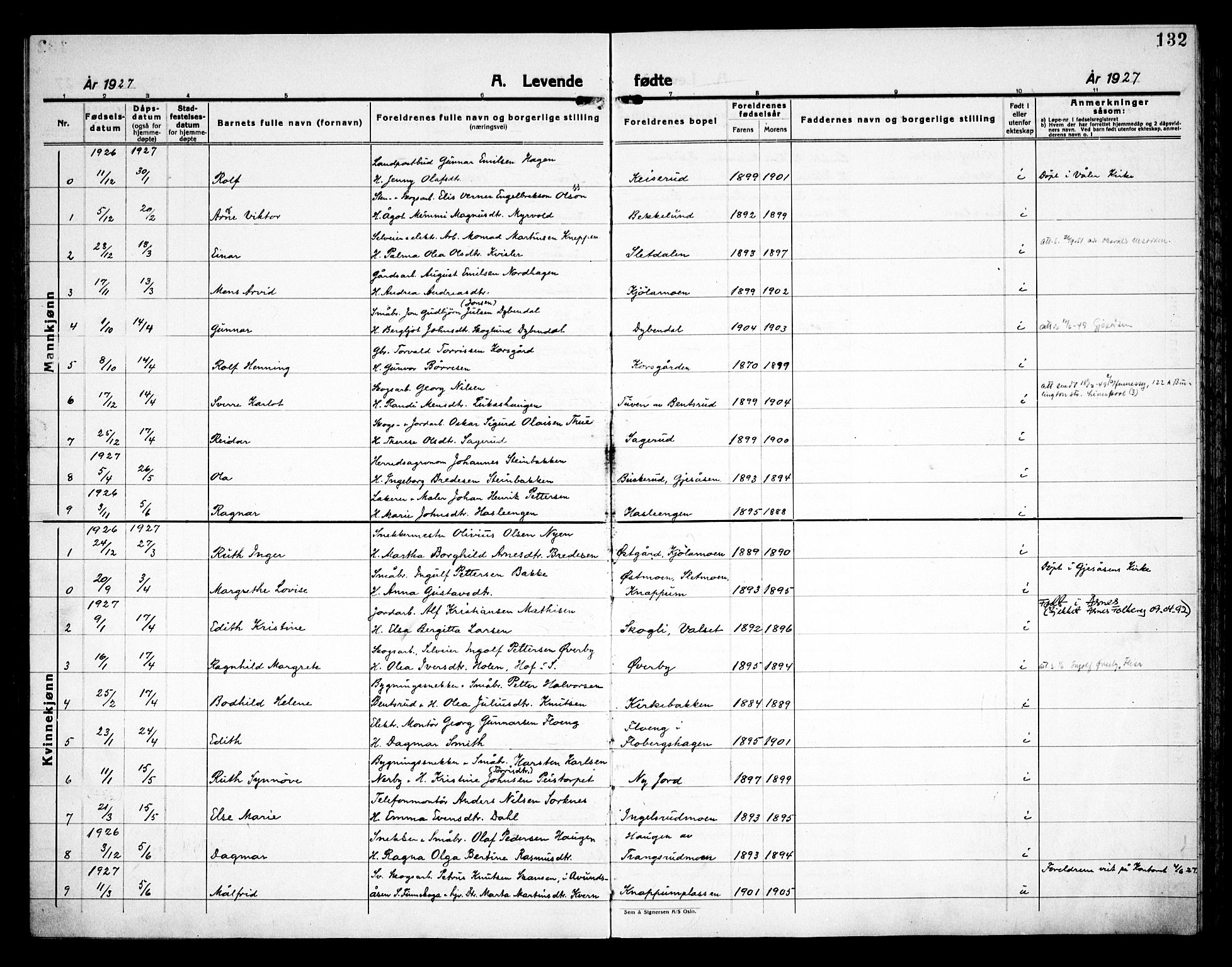 Åsnes prestekontor, AV/SAH-PREST-042/H/Ha/Haa/L0000C: Parish register (official) no. 0A, 1890-1929, p. 132