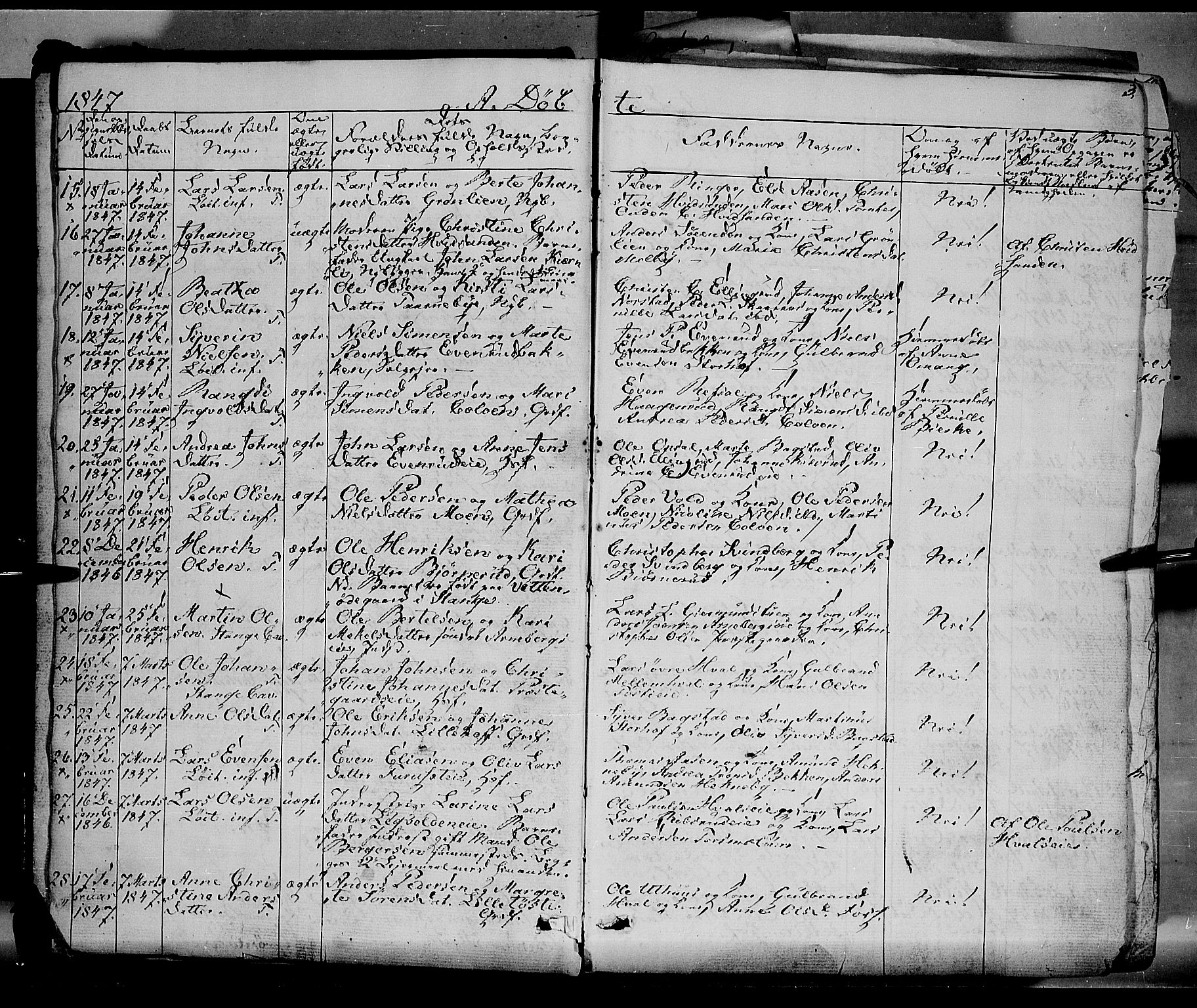 Romedal prestekontor, SAH/PREST-004/K/L0004: Parish register (official) no. 4, 1847-1861, p. 3