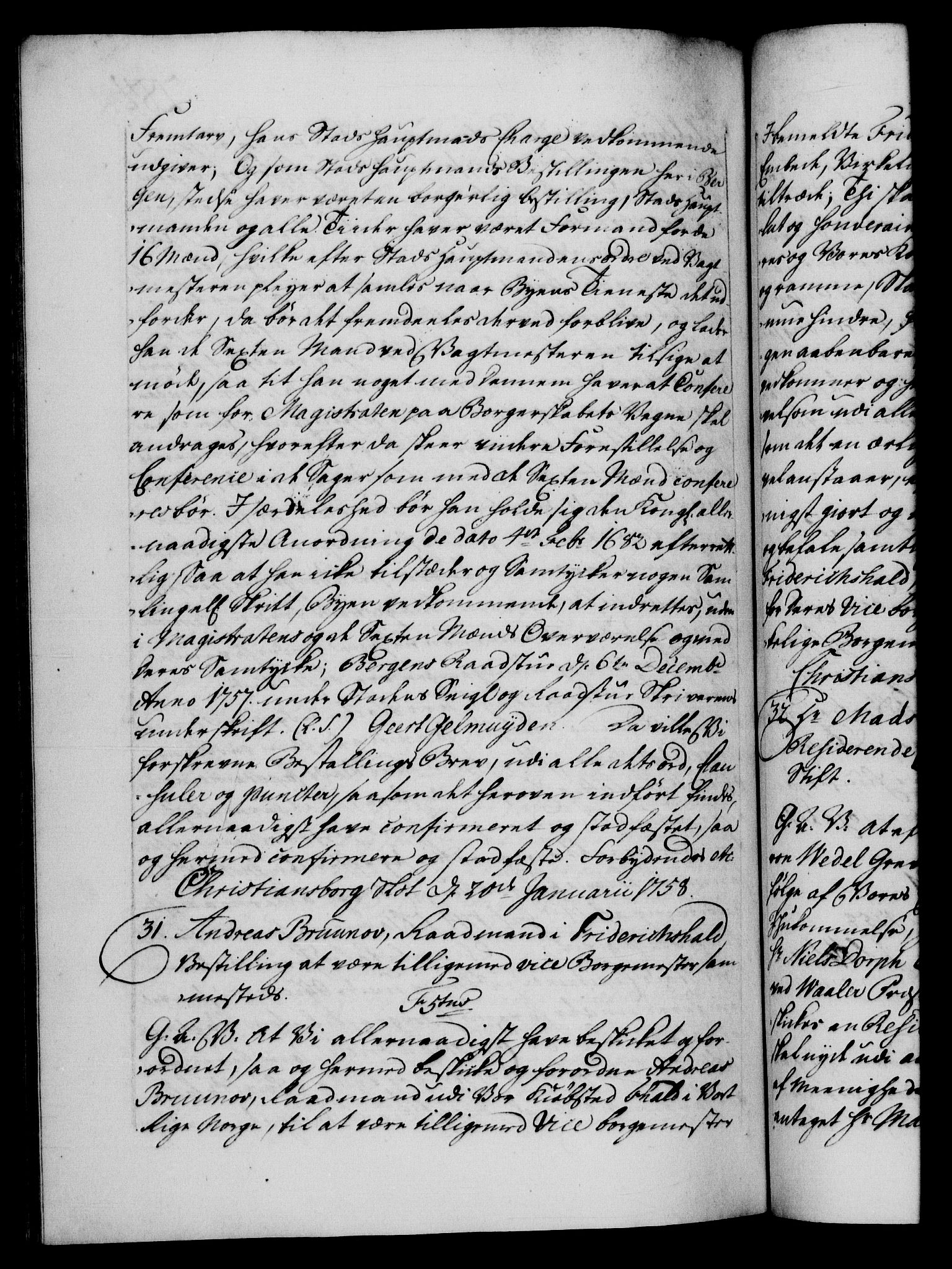 Danske Kanselli 1572-1799, AV/RA-EA-3023/F/Fc/Fca/Fcaa/L0040: Norske registre, 1757-1759, p. 284b