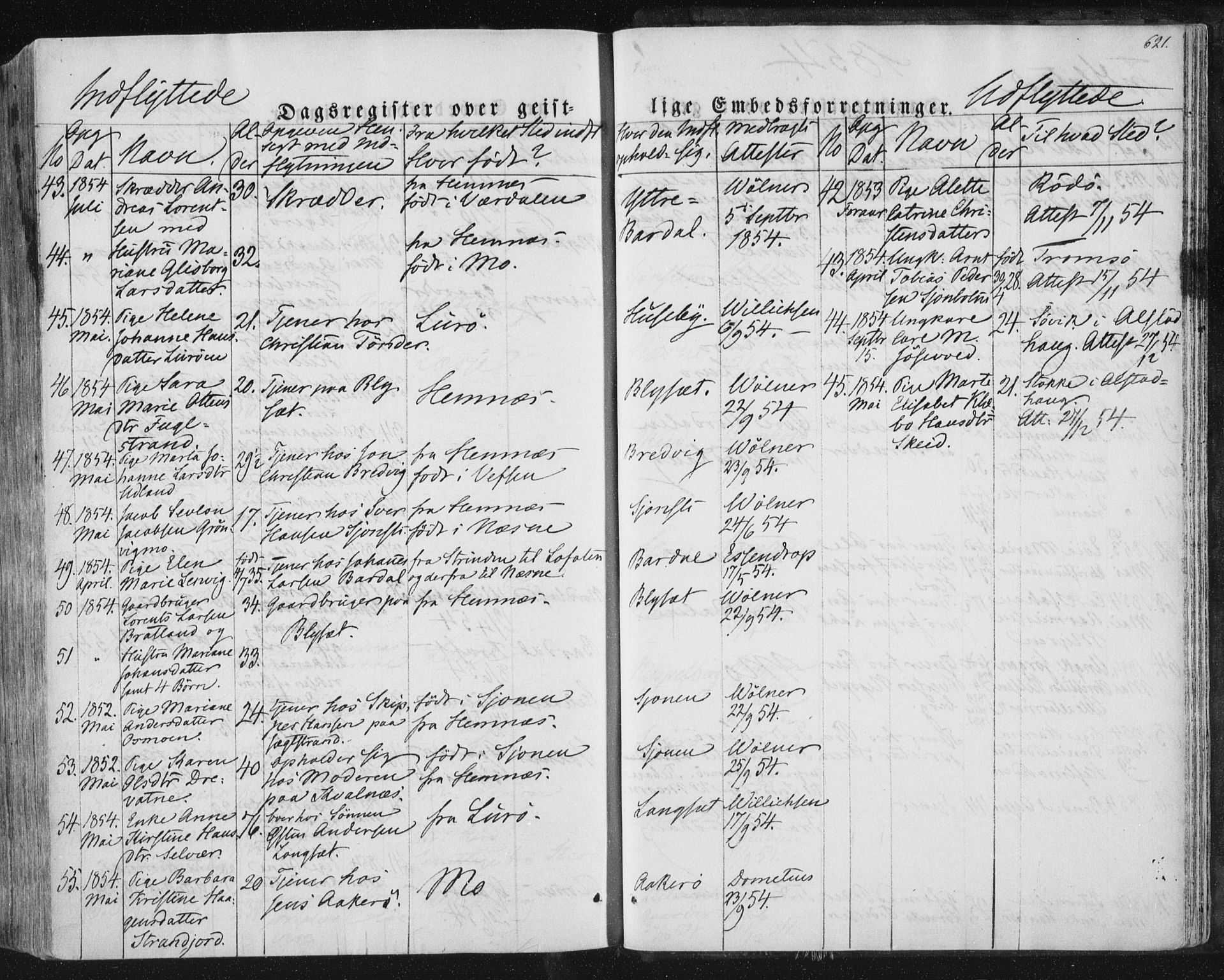 Ministerialprotokoller, klokkerbøker og fødselsregistre - Nordland, AV/SAT-A-1459/838/L0549: Parish register (official) no. 838A07, 1840-1854, p. 621