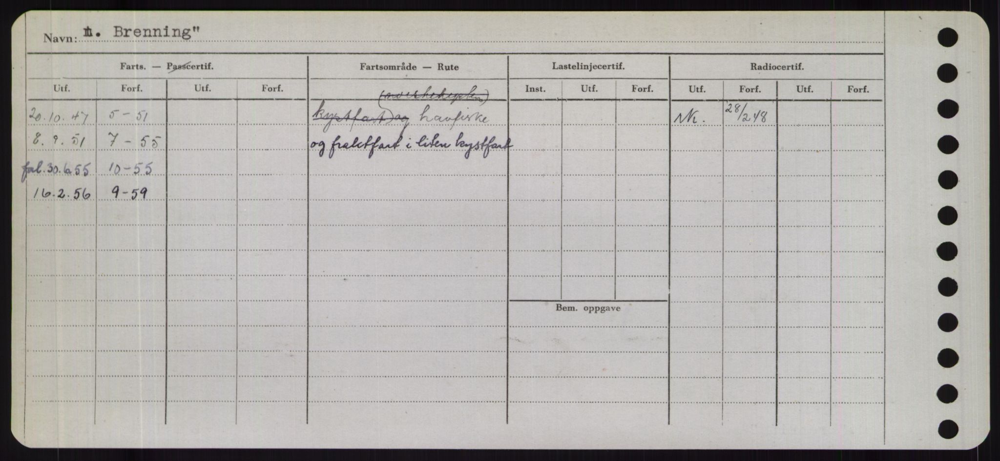 Sjøfartsdirektoratet med forløpere, Skipsmålingen, RA/S-1627/H/Hd/L0005: Fartøy, Br-Byg, p. 236