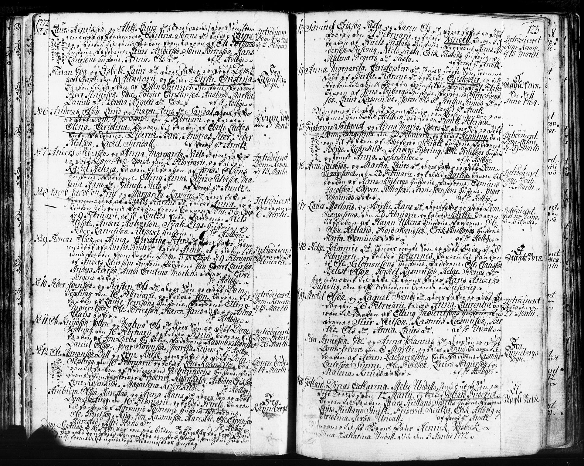 Domkirken sokneprestkontor, SAST/A-101812/001/30/30BB/L0004: Parish register (copy) no. B 4, 1752-1790, p. 123