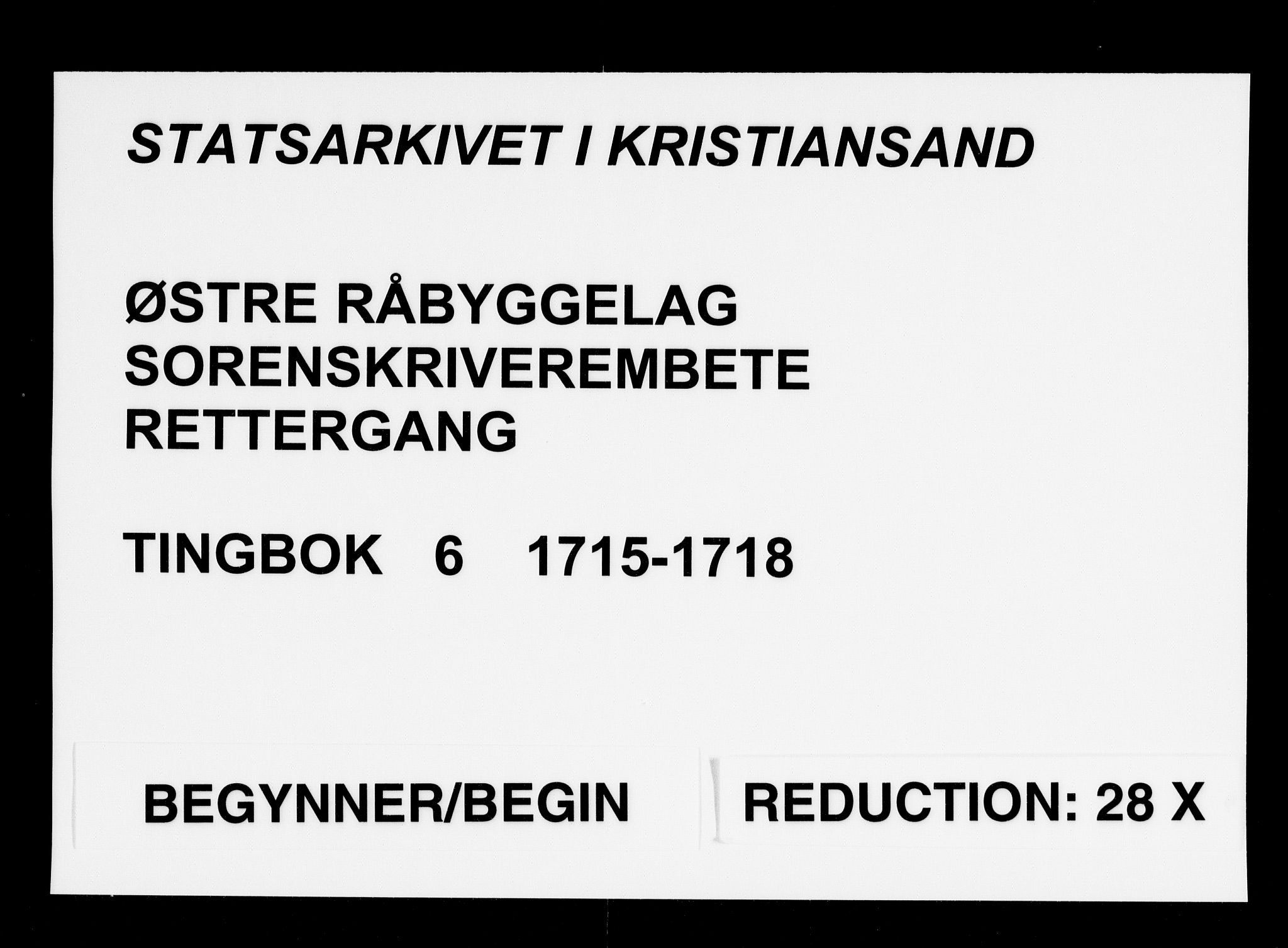 Østre Råbyggelag sorenskriveri, AV/SAK-1221-0016/F/Fa/L0007: Tingbok nr 6, 1715-1718