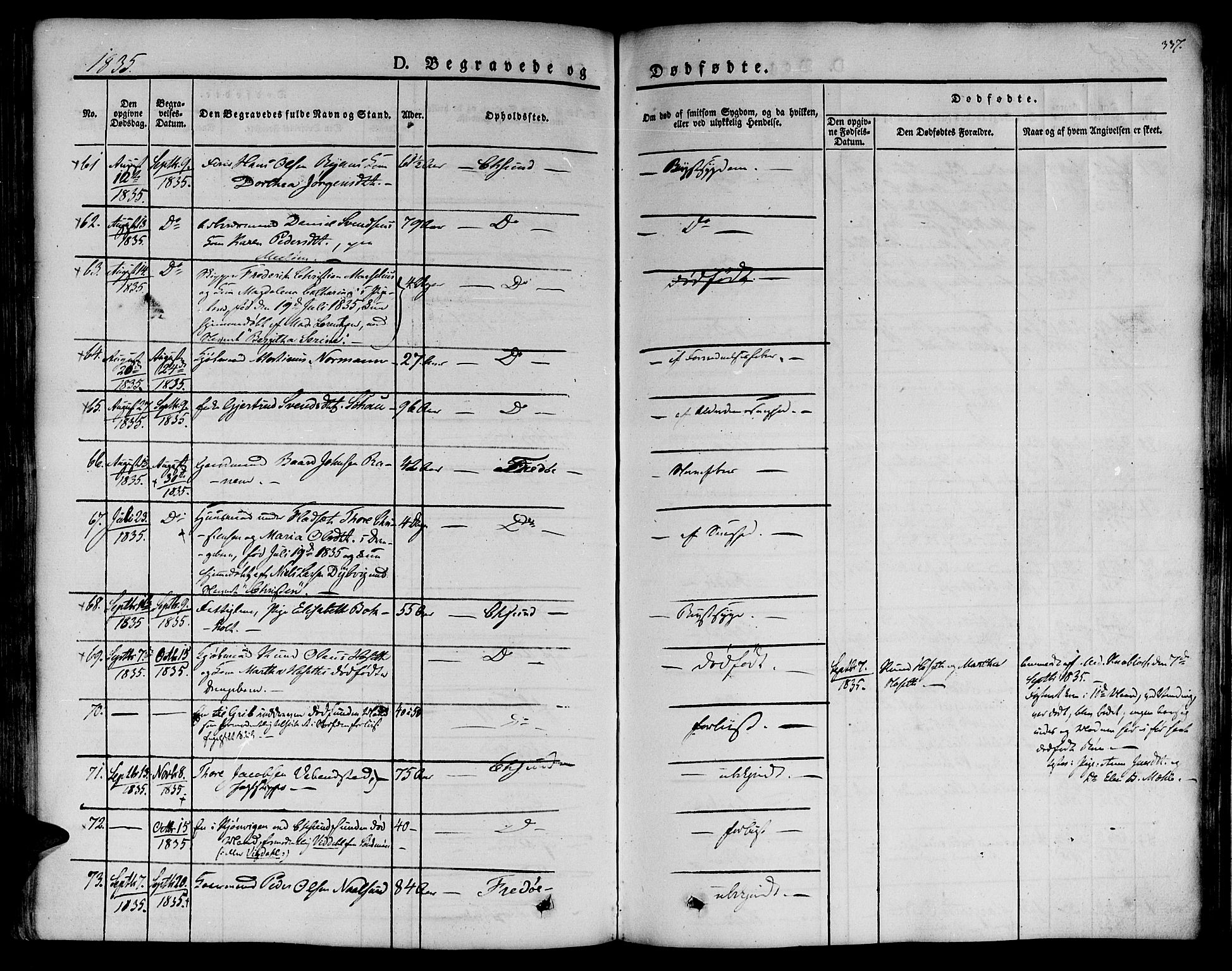 Ministerialprotokoller, klokkerbøker og fødselsregistre - Møre og Romsdal, AV/SAT-A-1454/572/L0843: Parish register (official) no. 572A06, 1832-1842, p. 337