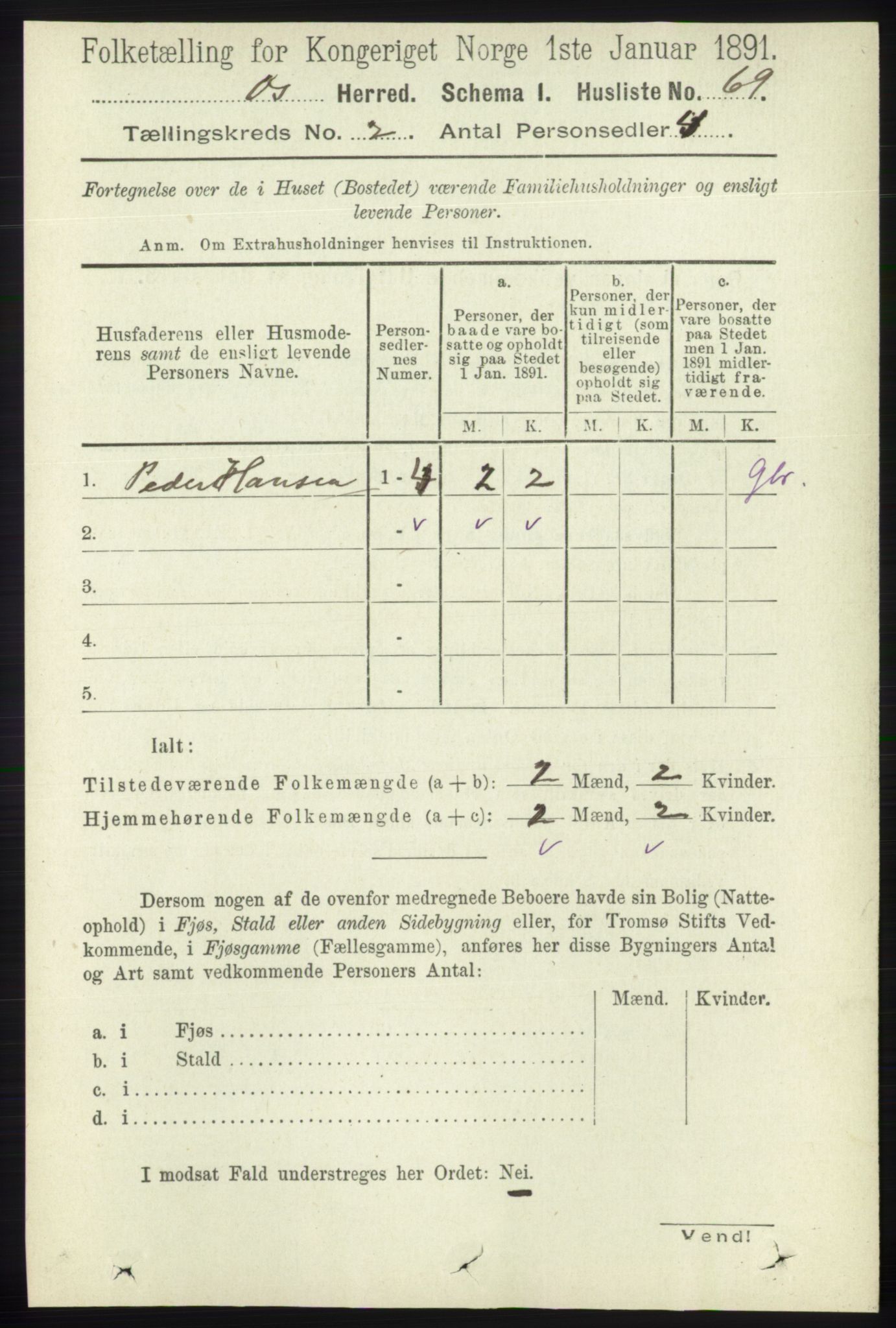 RA, 1891 census for 1243 Os, 1891, p. 423